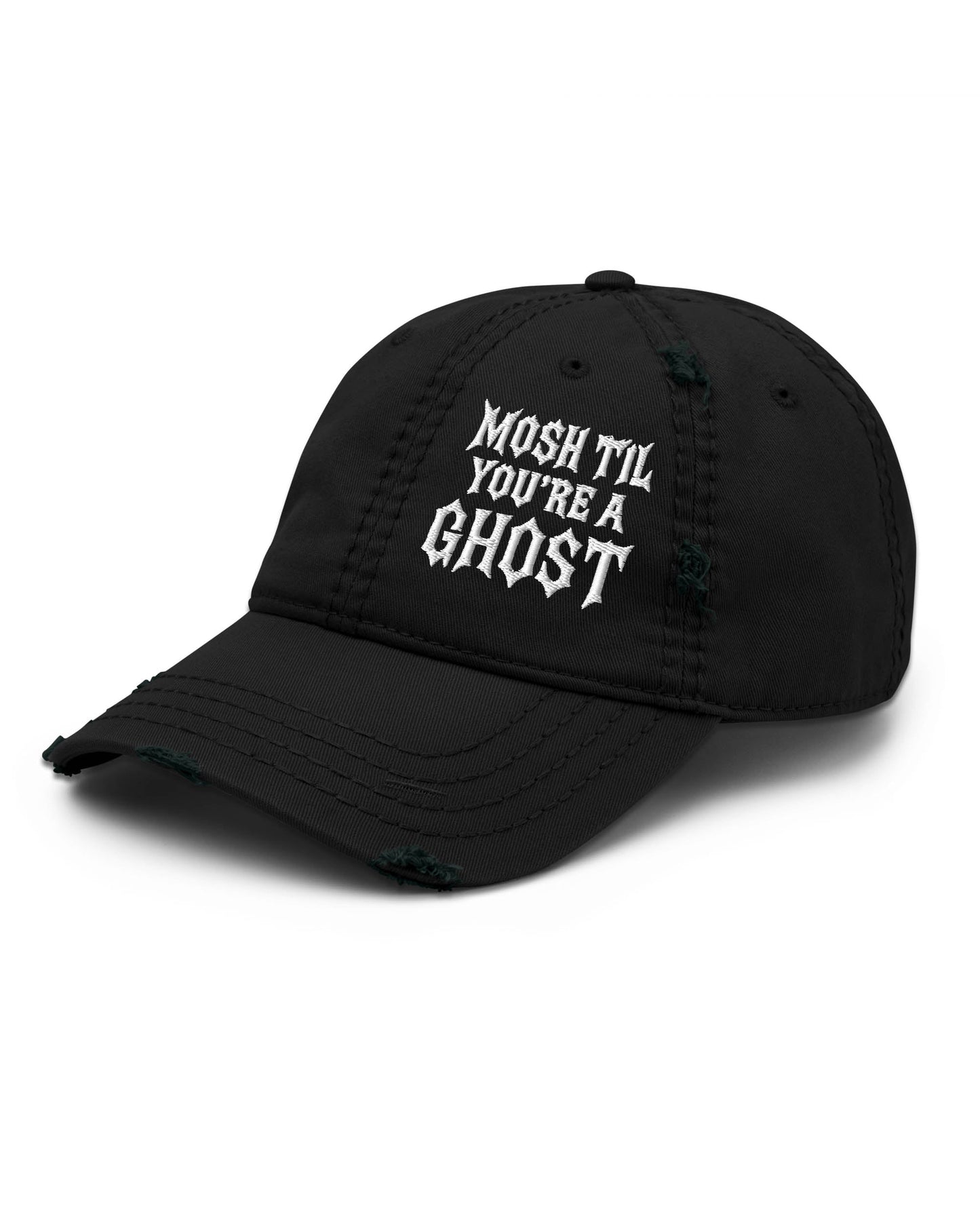 Mosh Til You’re a Ghost Distressed Dad Hat