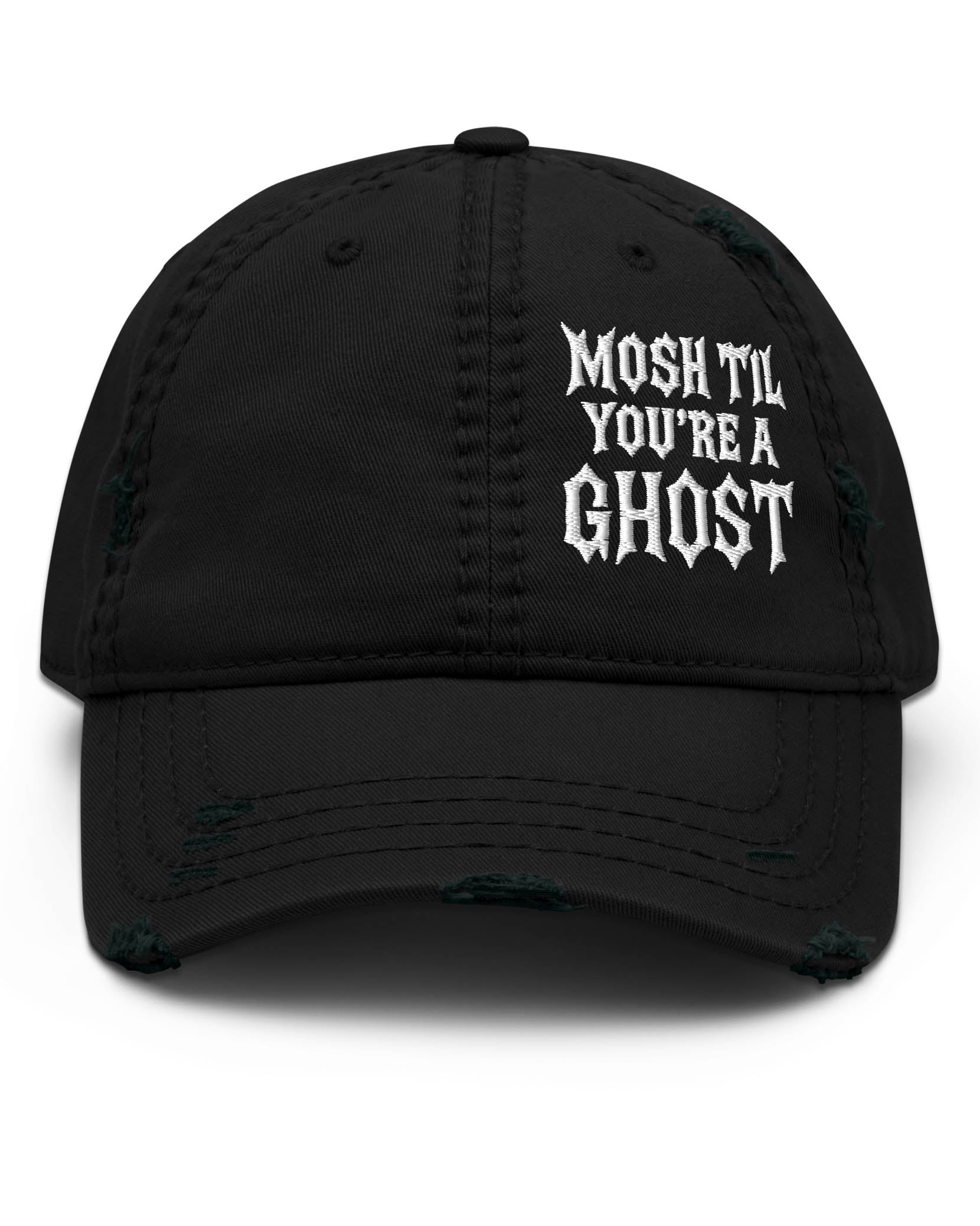 Mosh Til You’re a Ghost Distressed Dad Hat