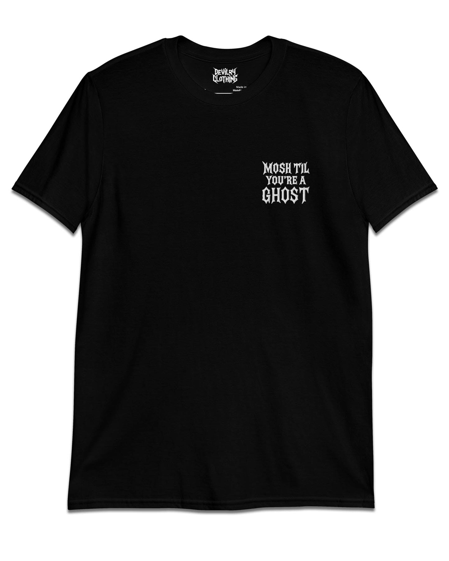 Mosh Til You’re a Ghost Embroidered Tee