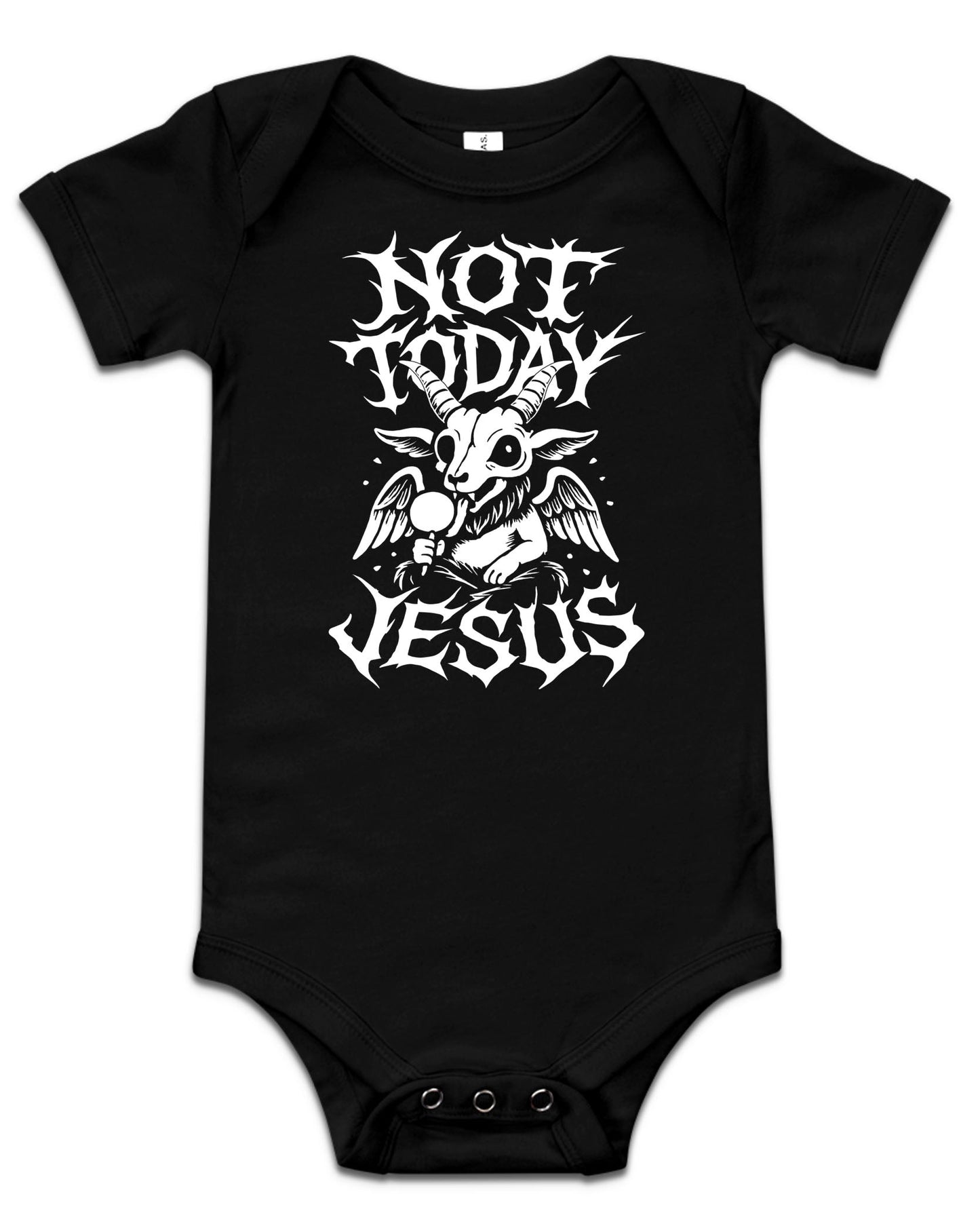 Not Today Jesus Baby Bodysuit