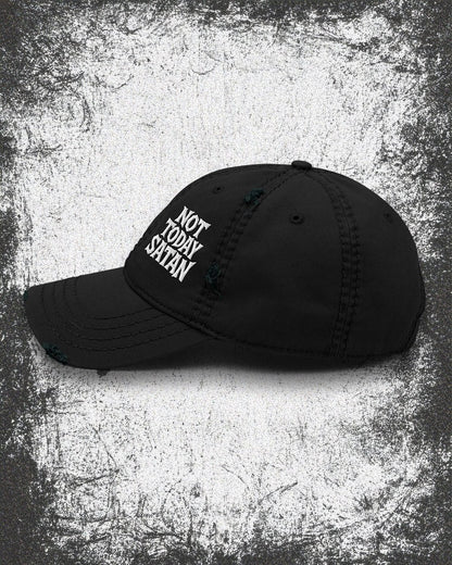NOT TODAY SATAN Distressed Dad Hat