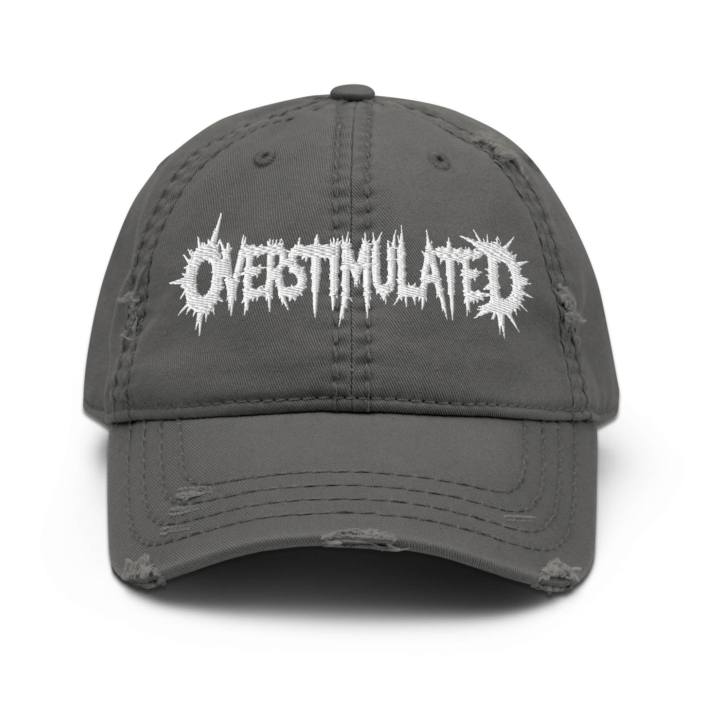 OVERSTIMULATED Distressed Dad Hat