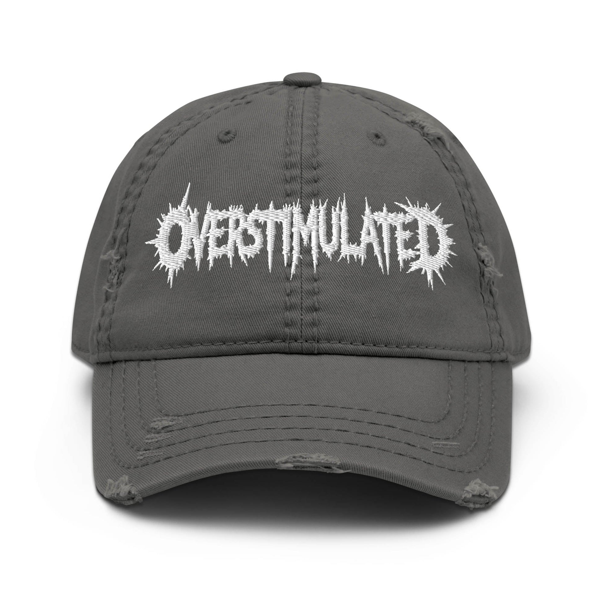 OVERSTIMULATED Distressed Dad Hat
