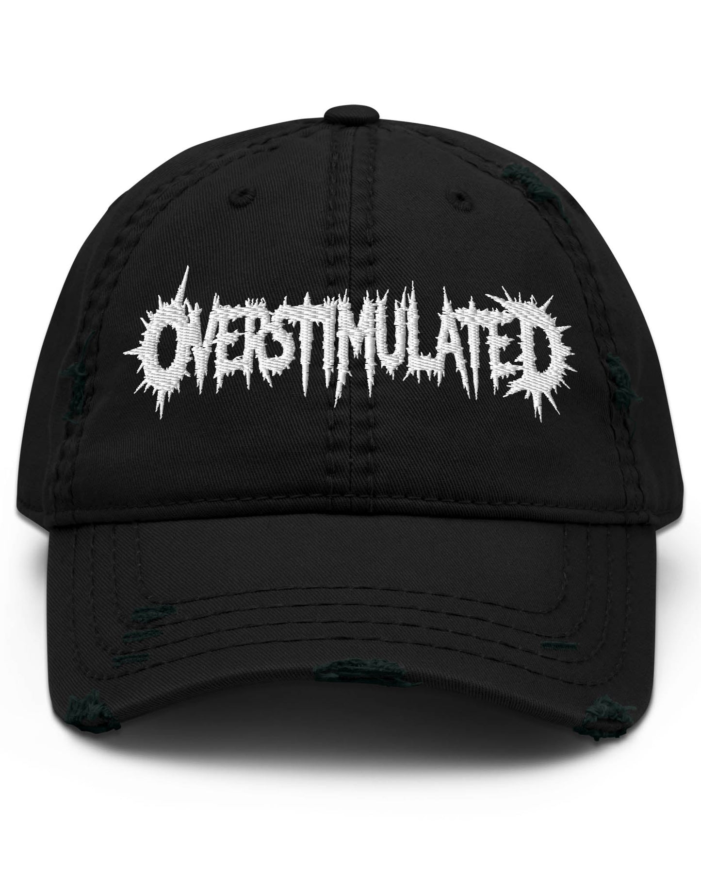 OVERSTIMULATED Distressed Dad Hat