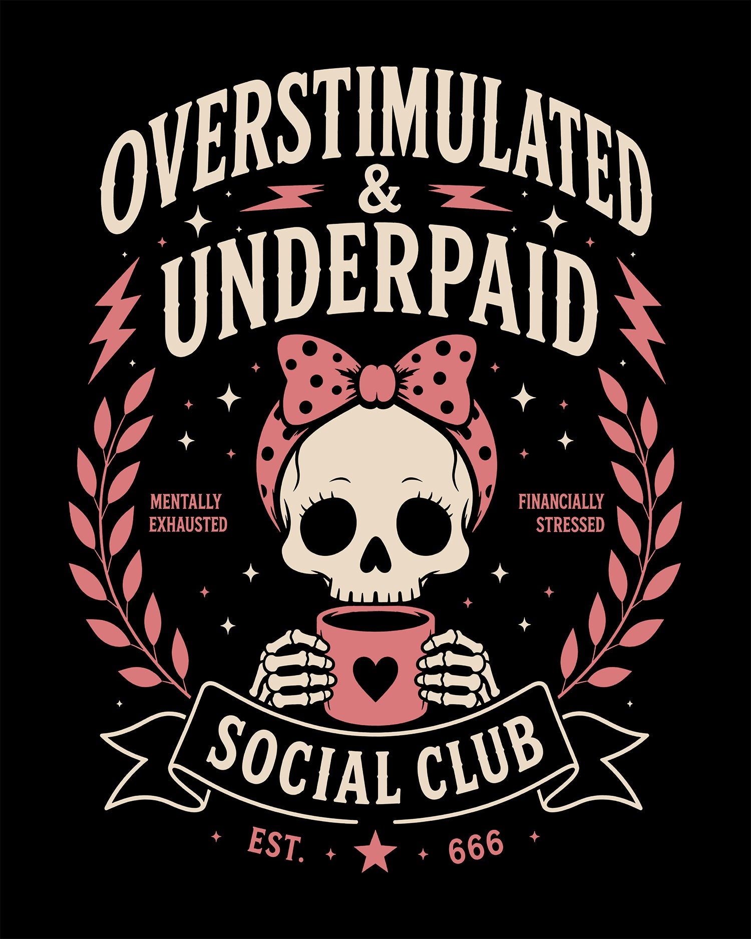 Overstimulated & Underpaid Crop Top