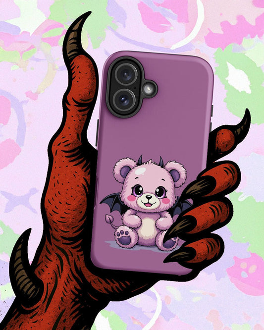 Pastel Goth Demon Teddy – Cute but Creepy iPhone Case