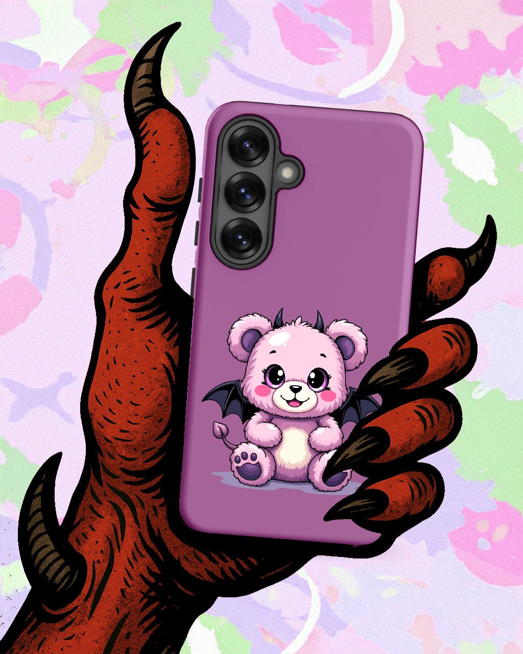 Pastel Goth Demon Teddy – Cute but Creepy Samsung Case