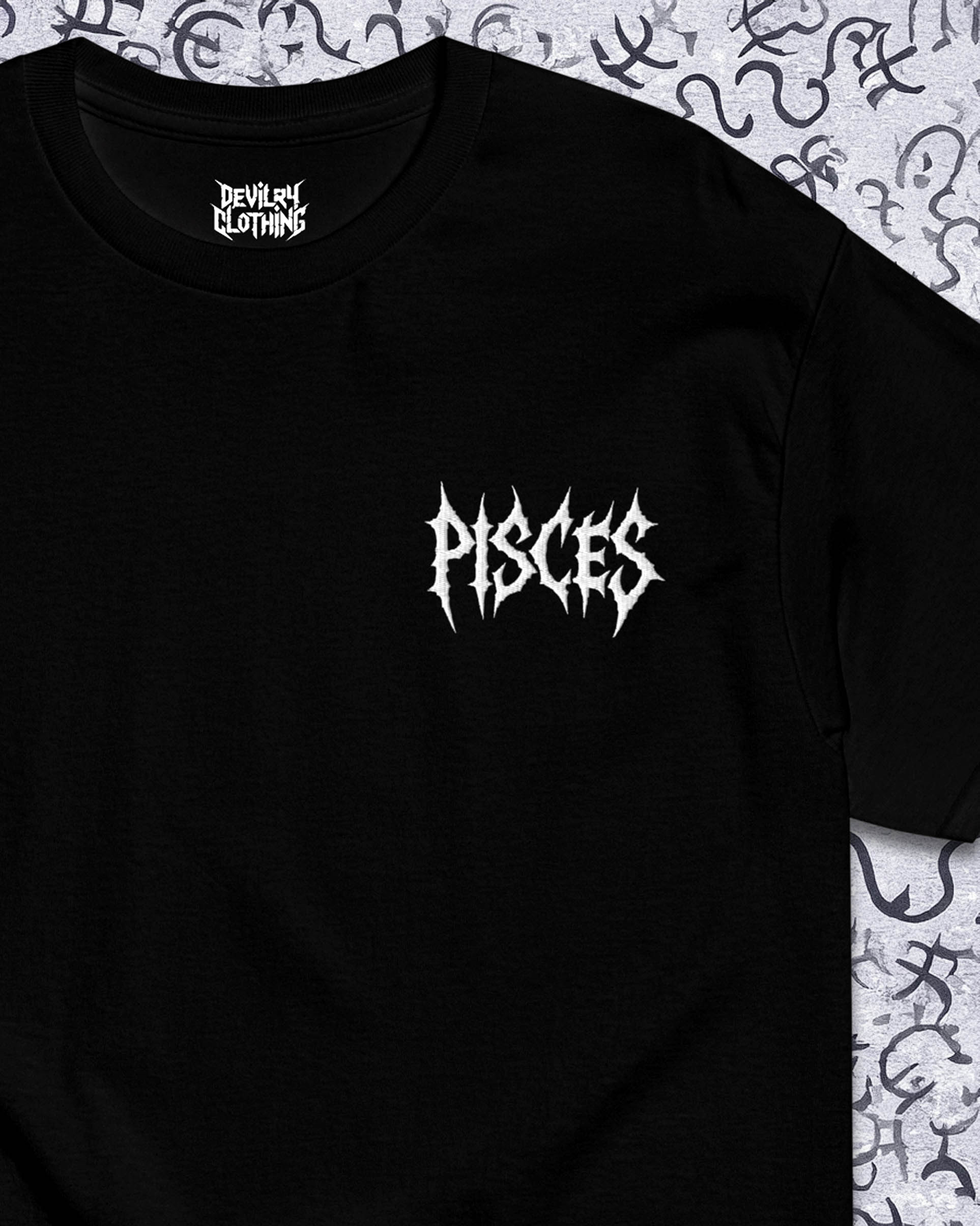 PISCES Embroidered T-Shirt
