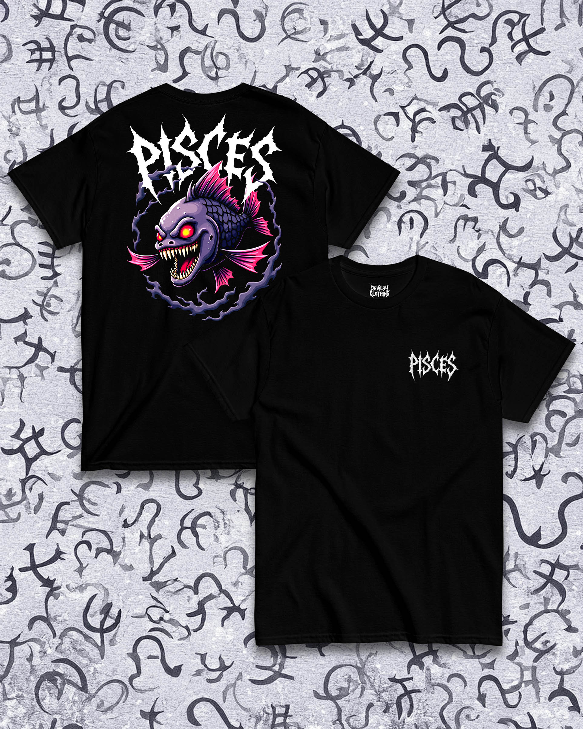 PISCES Embroidered T-Shirt