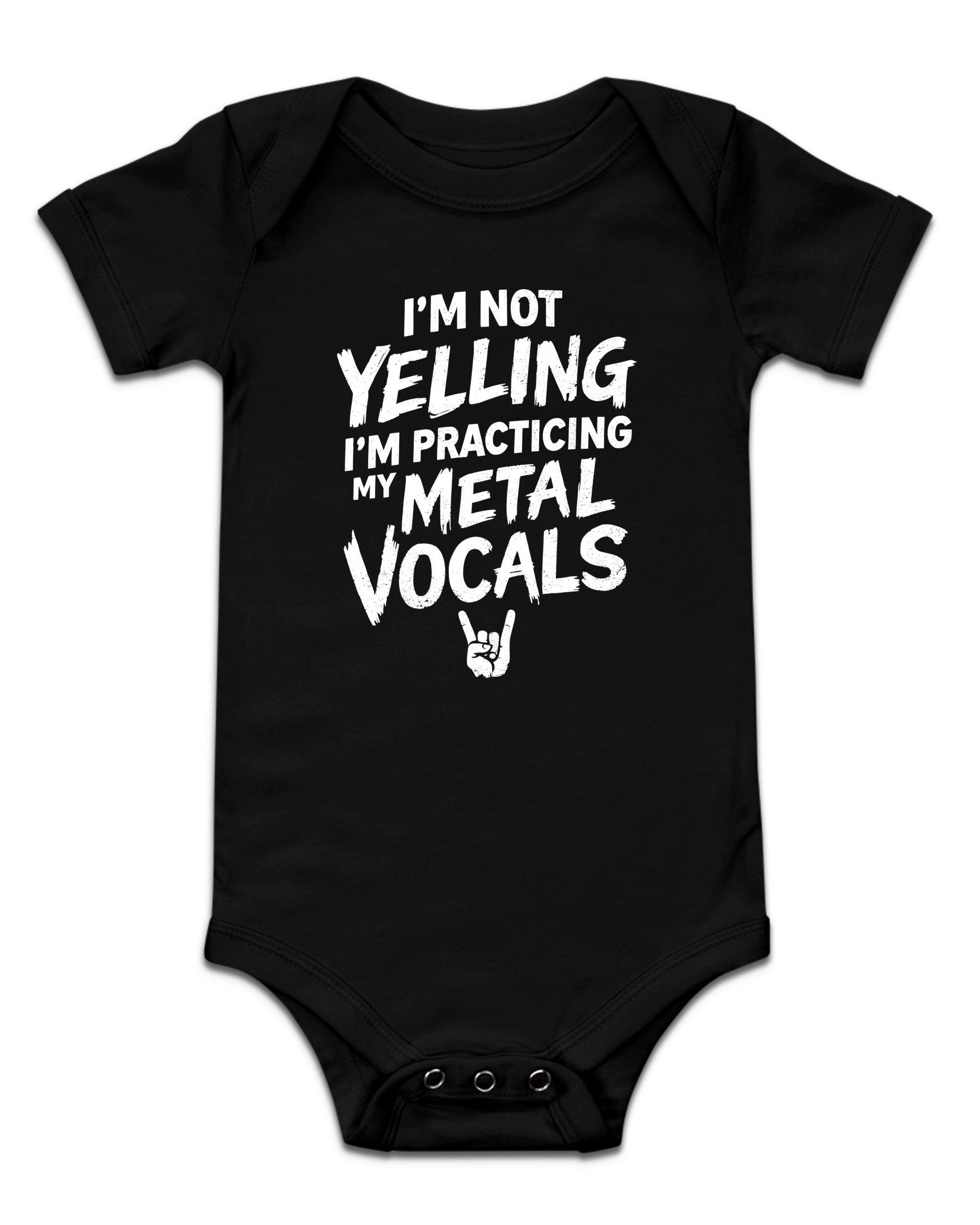 Practicing Metal Vocals Baby Bodysuit