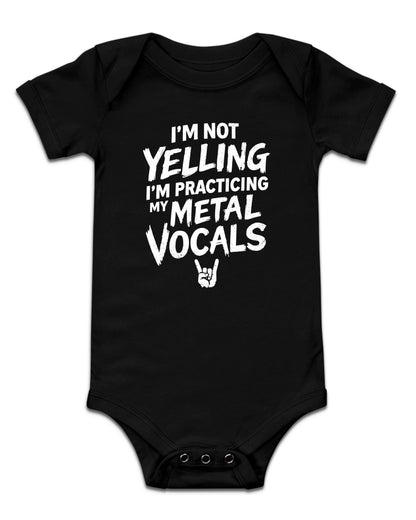 Practicing Metal Vocals Baby Bodysuit