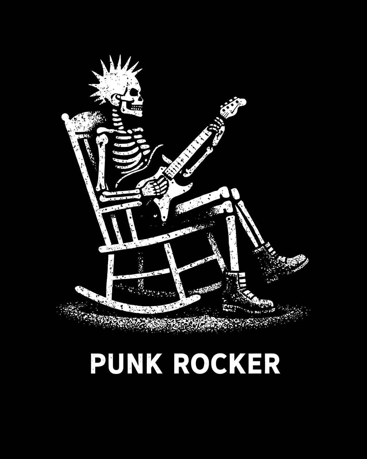 Punk Tocker Punk Rocker T-Shirt | Skeleton Guitar Graphic Tee – Devilry Clothing