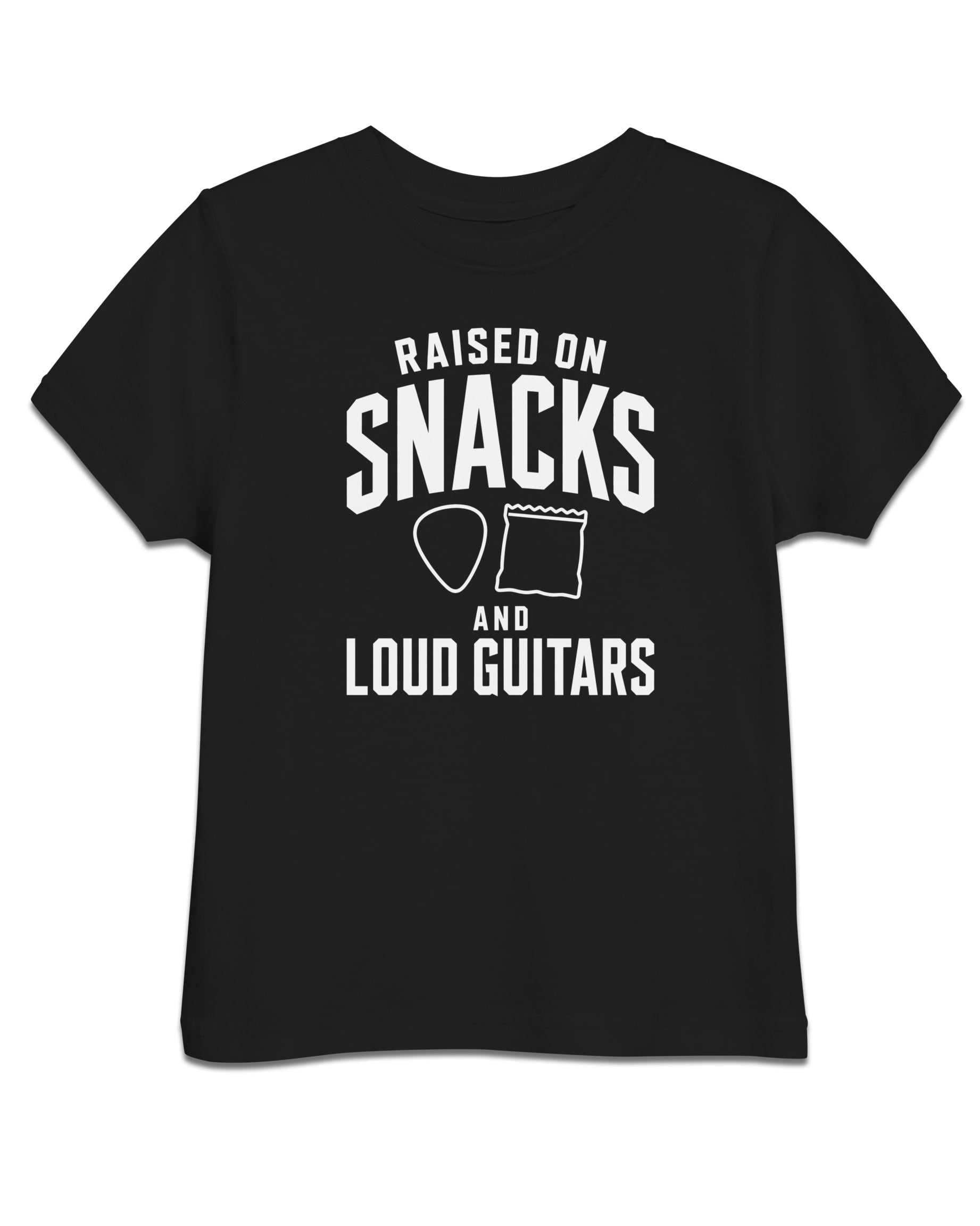 Raised on Snacks and Loud Guitars Toddler T-Shirt