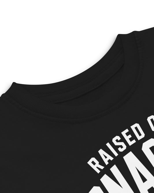 Raised on Snacks and Loud Guitars Toddler T-Shirt