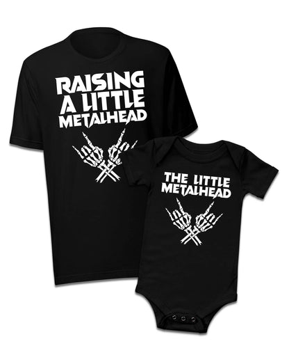 Raising A Little Metalhead T-Shirt/Baby Combo