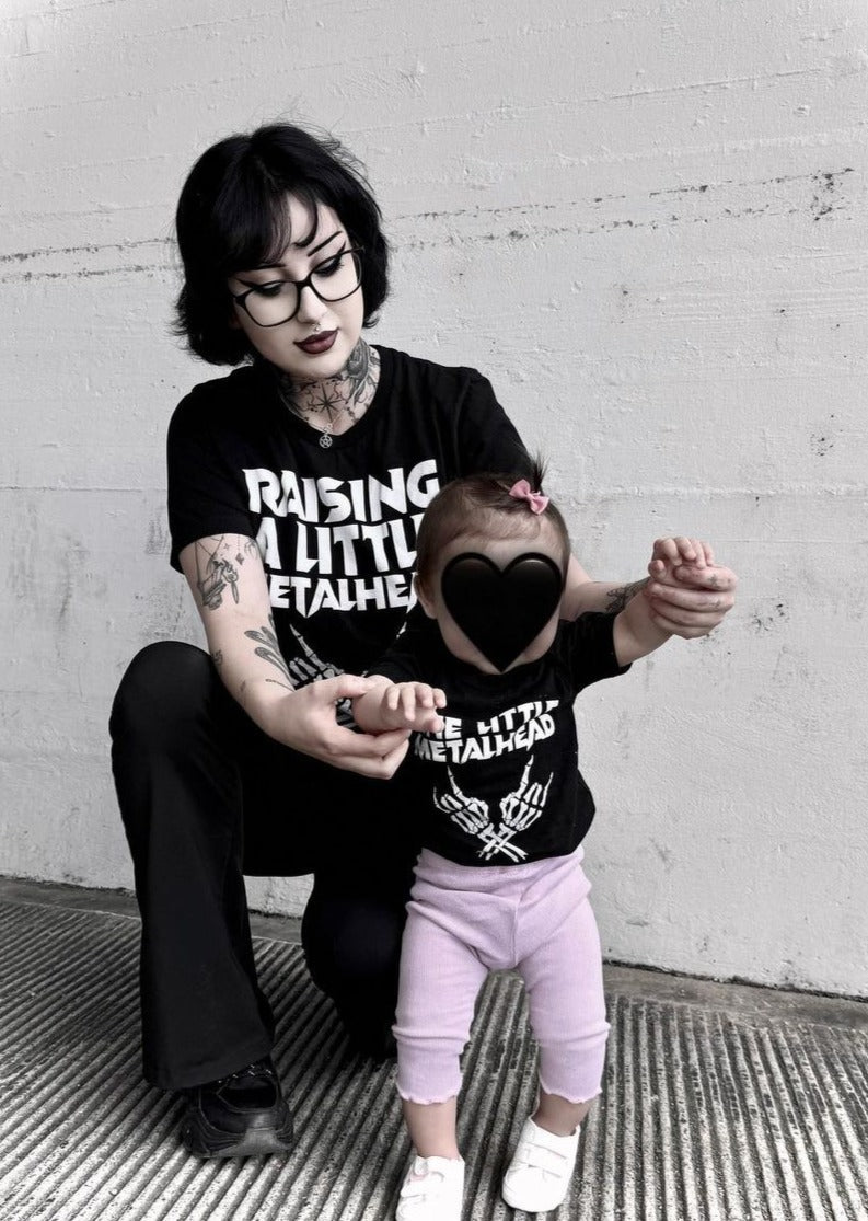 Raising A Little Metalhead T-Shirt/Baby Combo