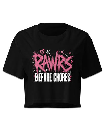 RAWRs Before Chores Crop Top