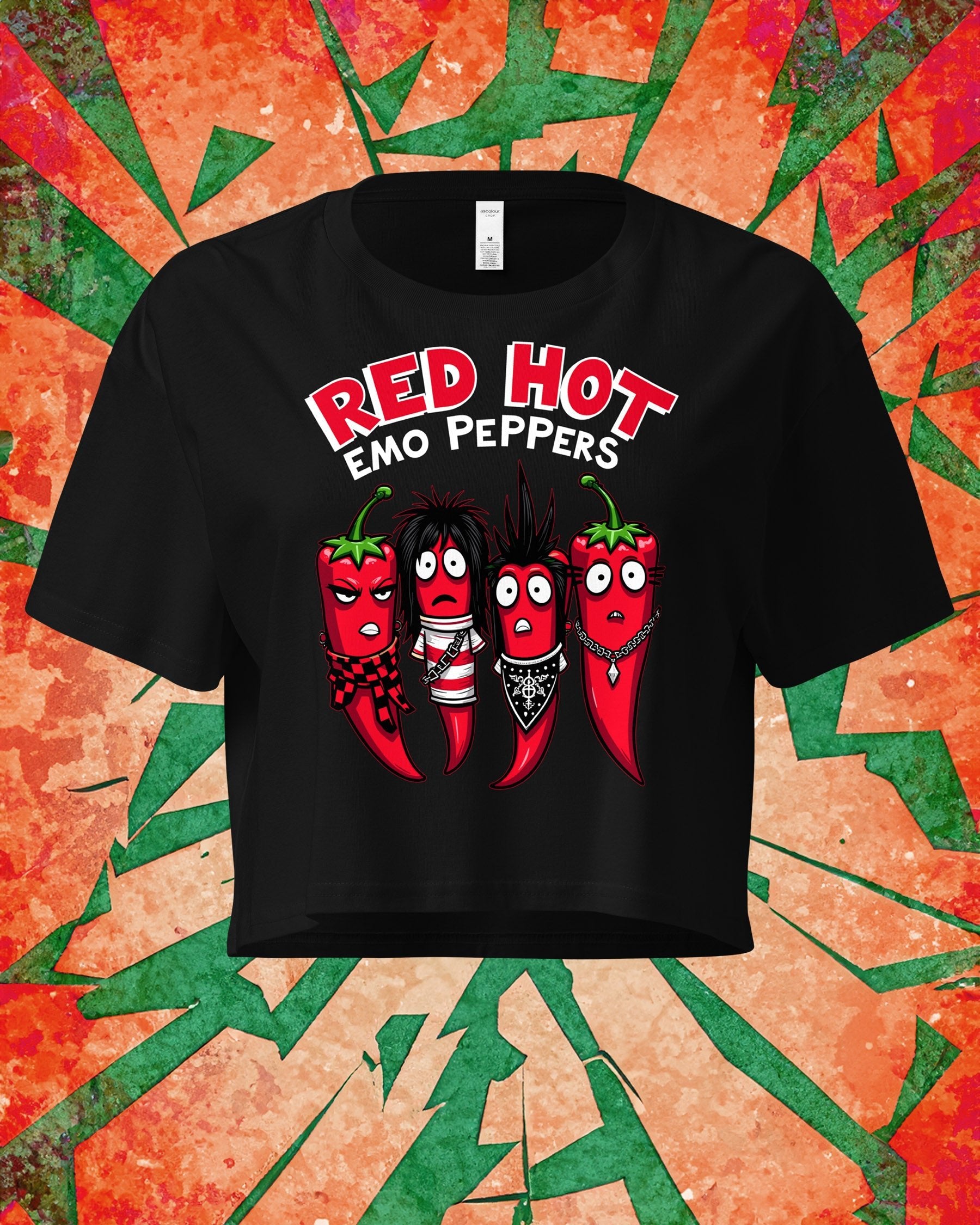 Red Hot Emo Peppers Crop Top