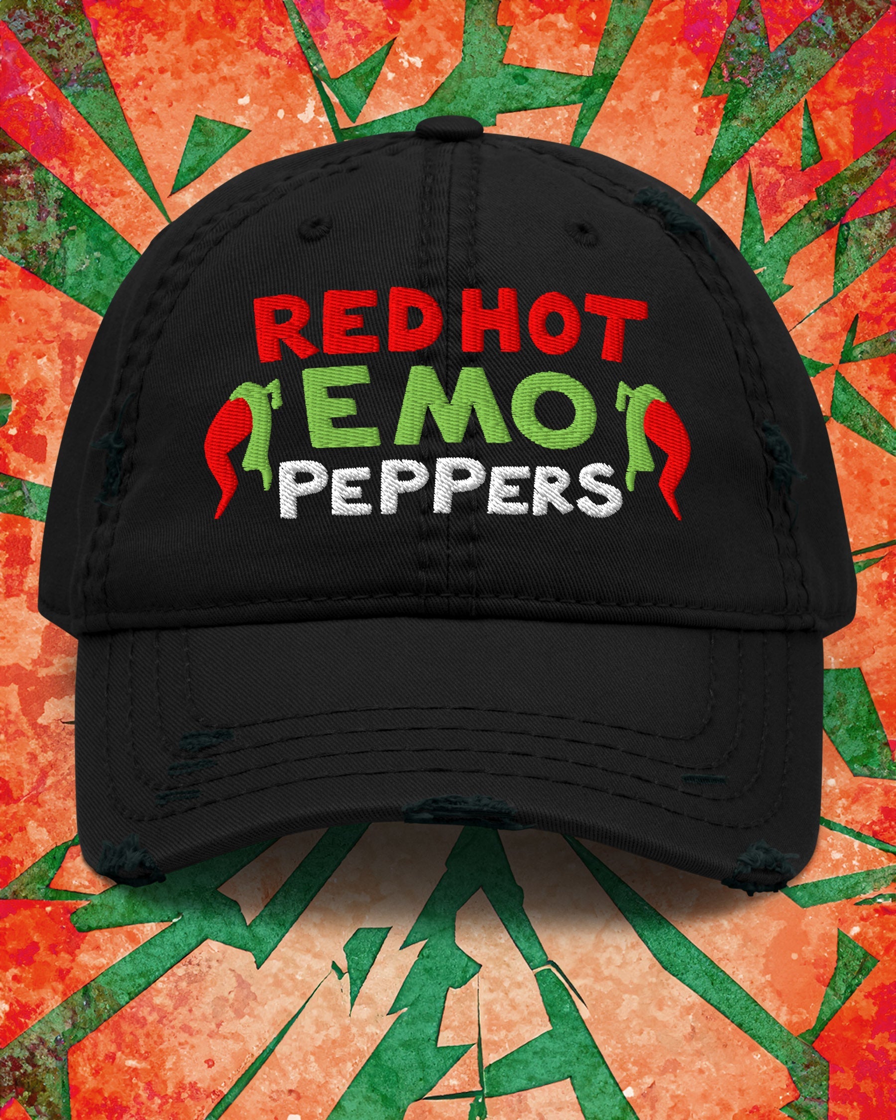 Red Hot Emo Peppers Distressed Cap