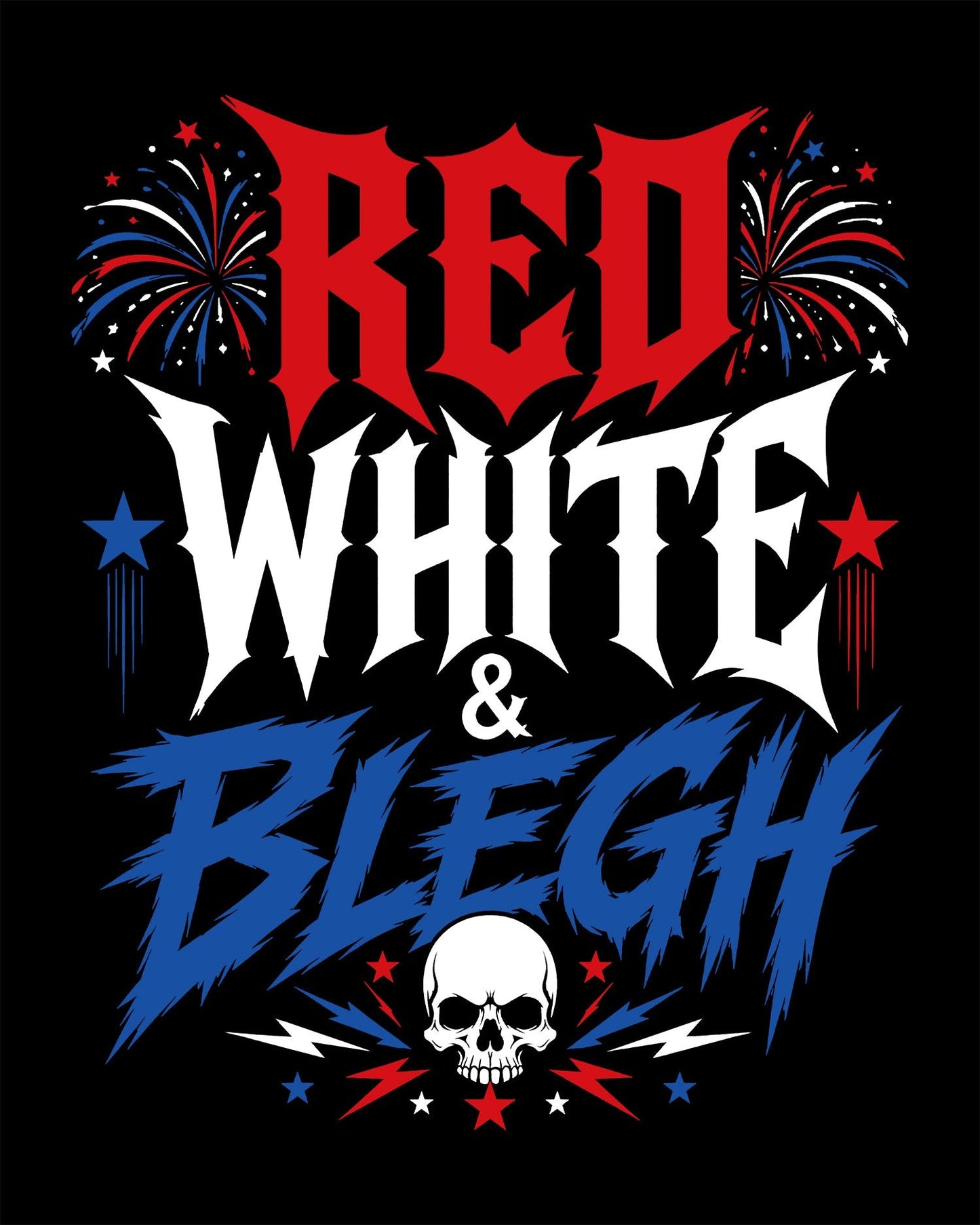 Red, White & BLEGH Crop Top