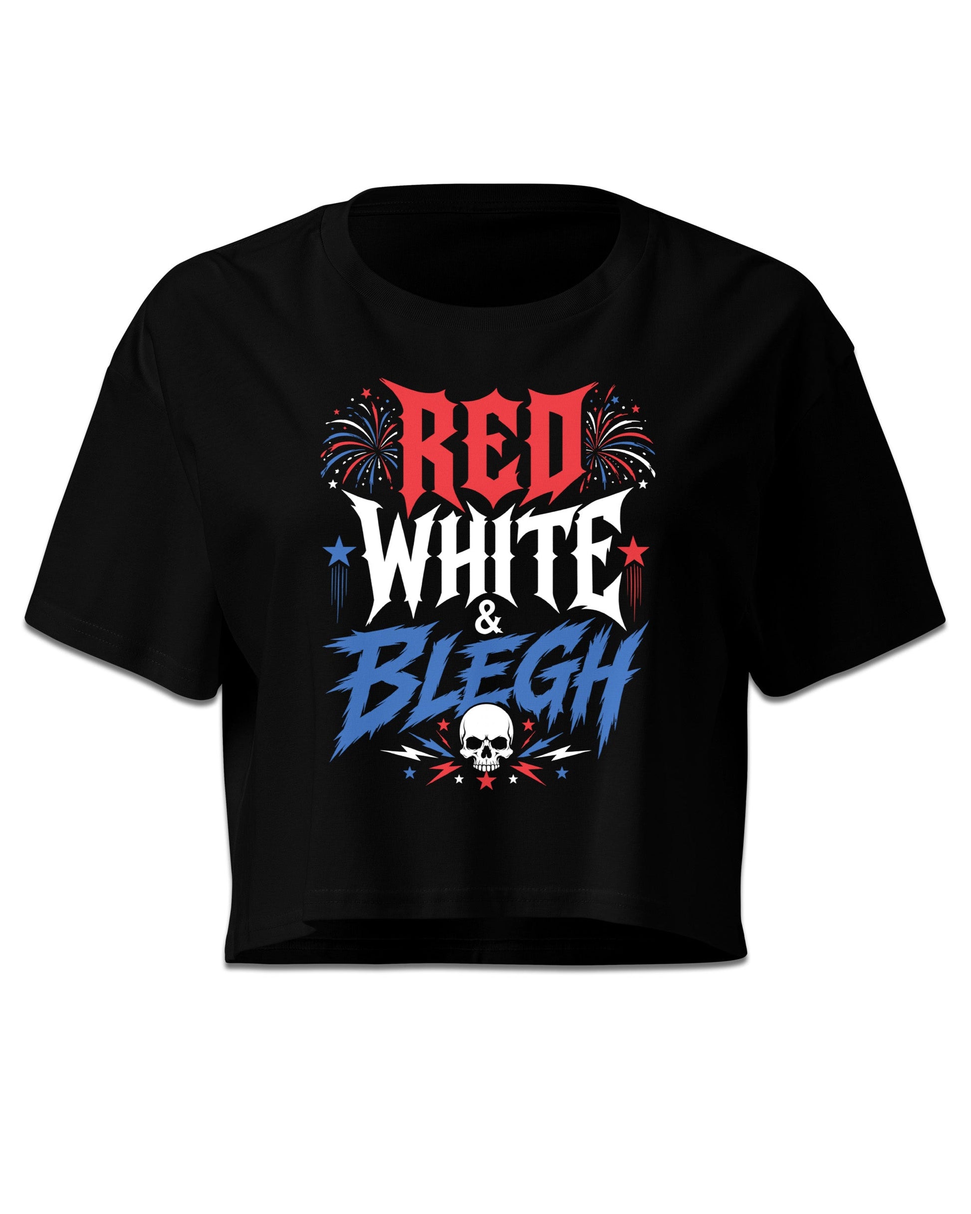 Red, White & BLEGH Crop Top