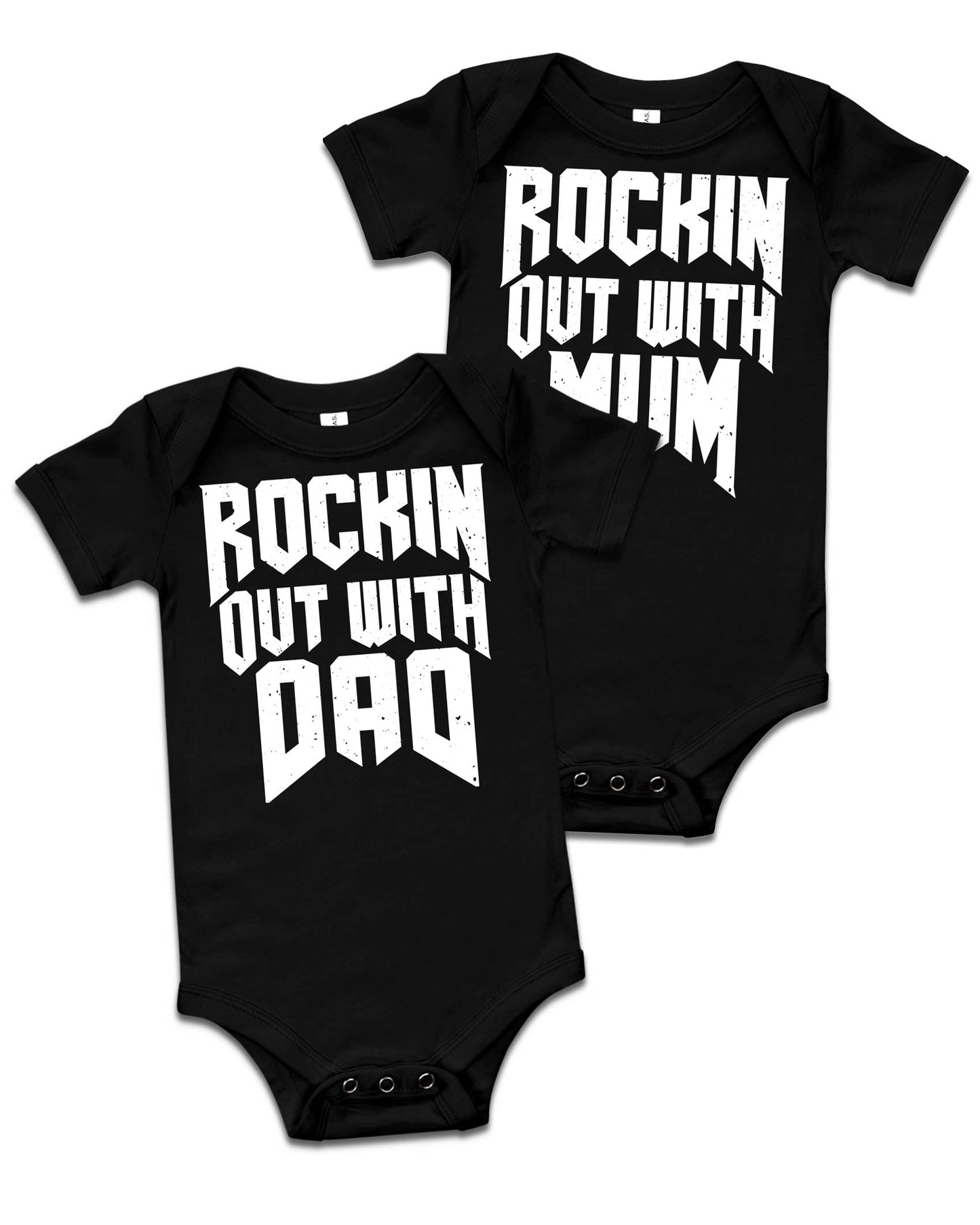 Rocking Out With Dad/Mum/Mom Baby Bodysuit