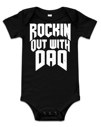 Rocking Out With Dad/Mum/Mom Baby Bodysuit