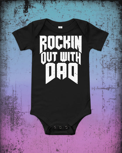 Rocking Out With Dad/Mum/Mom Baby Bodysuit