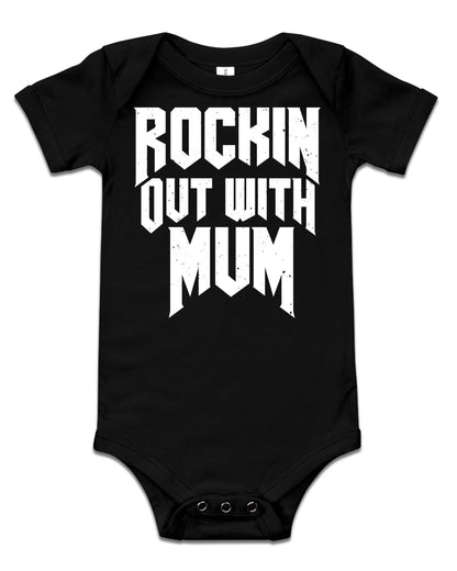 Rocking Out With Dad/Mum/Mom Baby Bodysuit