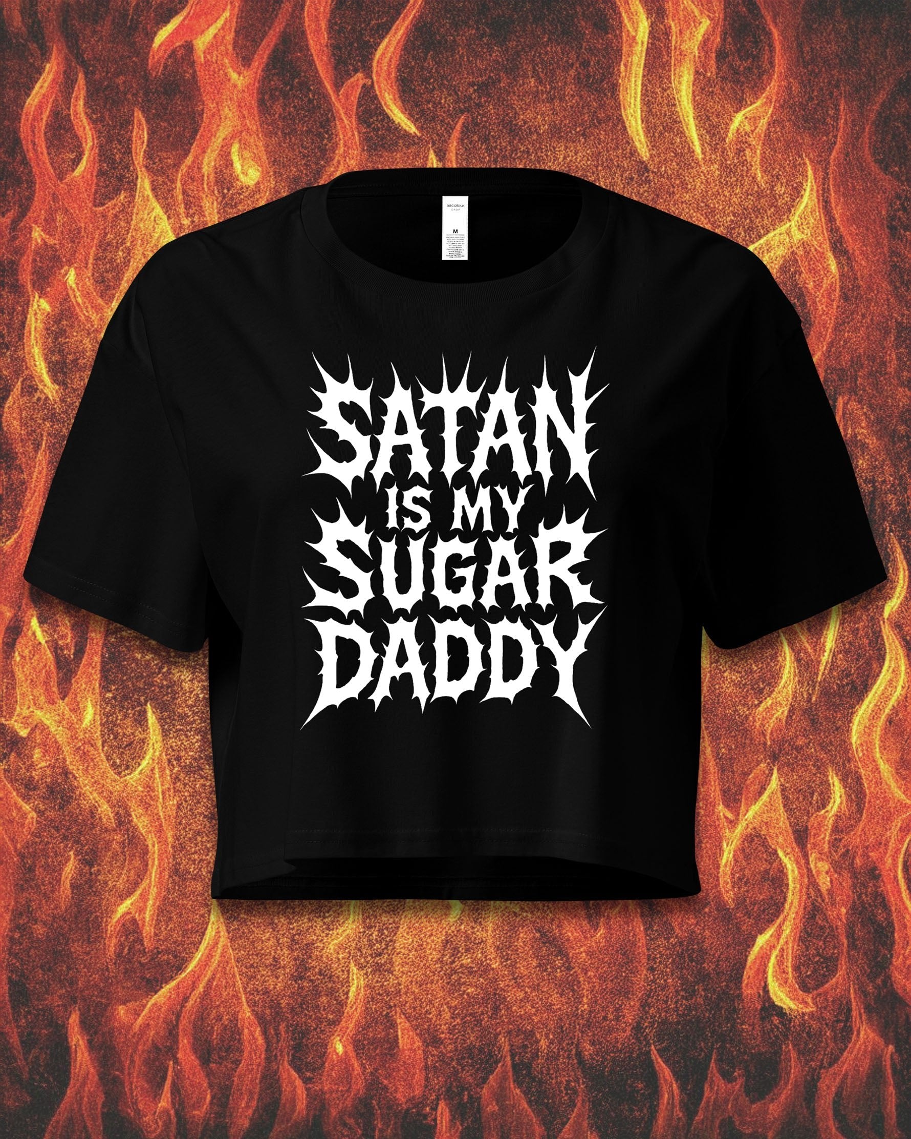 Satan Is My Sugar Daddy Crop Top