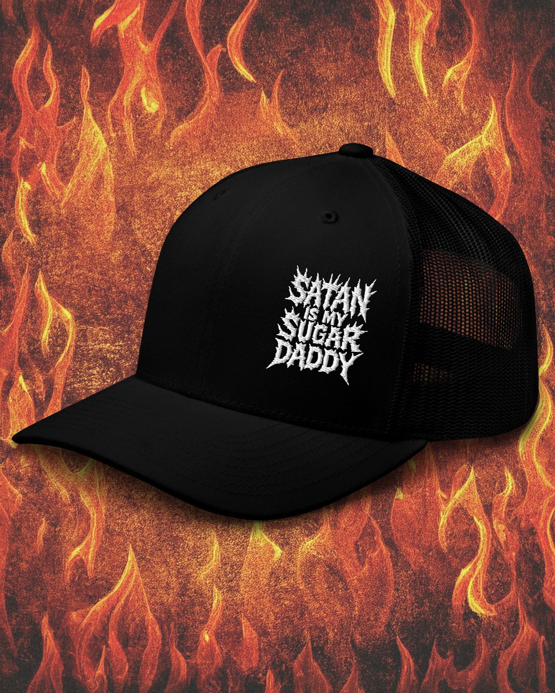 Satan Is My Sugar Daddy Trucker Cap