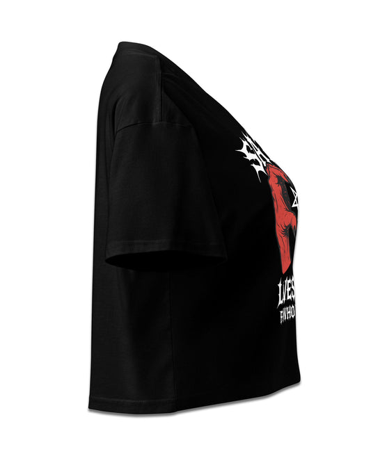 SATAN LOVES YOU FOR WHO YOU ARE Crop Top