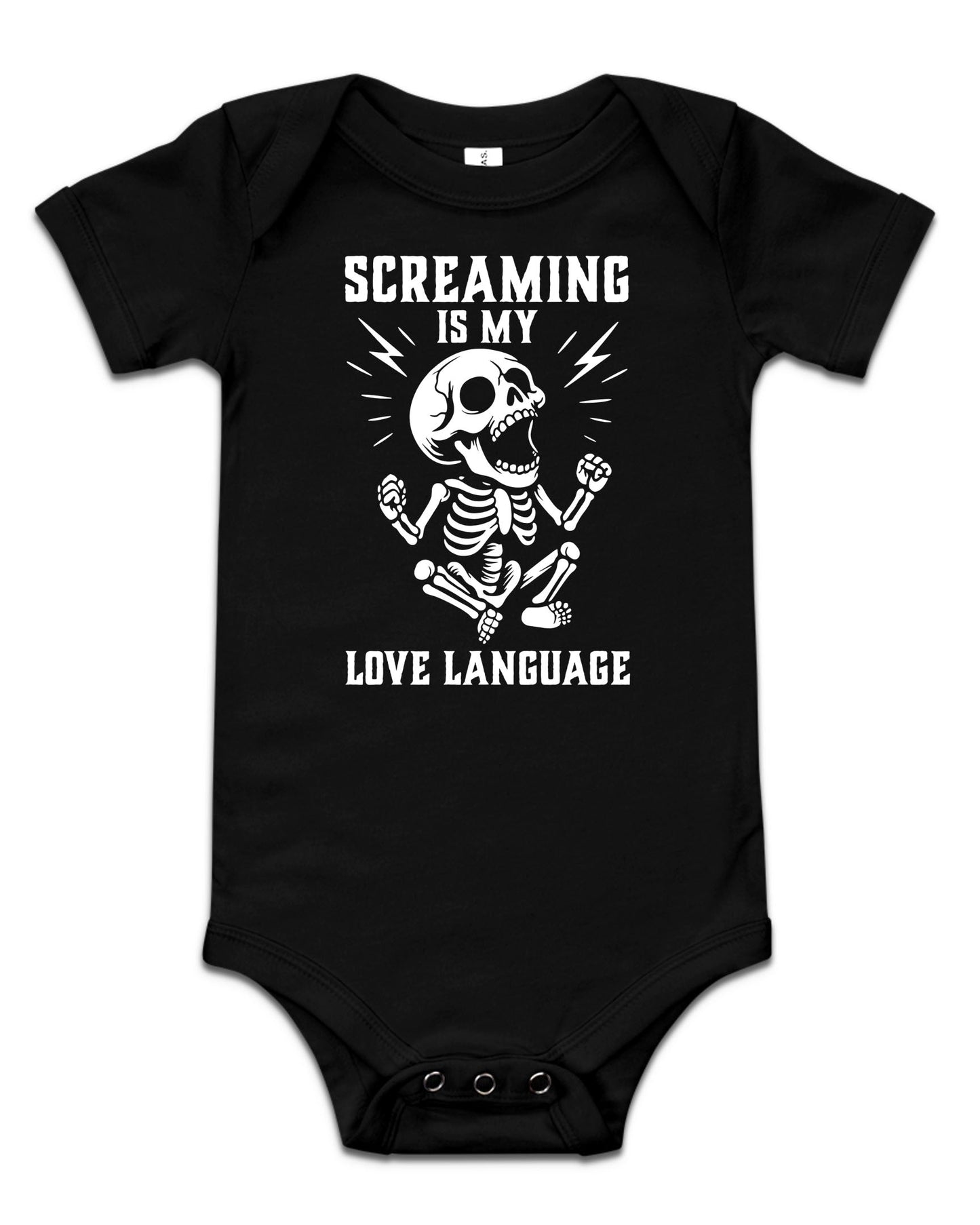 SCREAMING IS MY LOVE LANGUAGE Baby Bodysuit