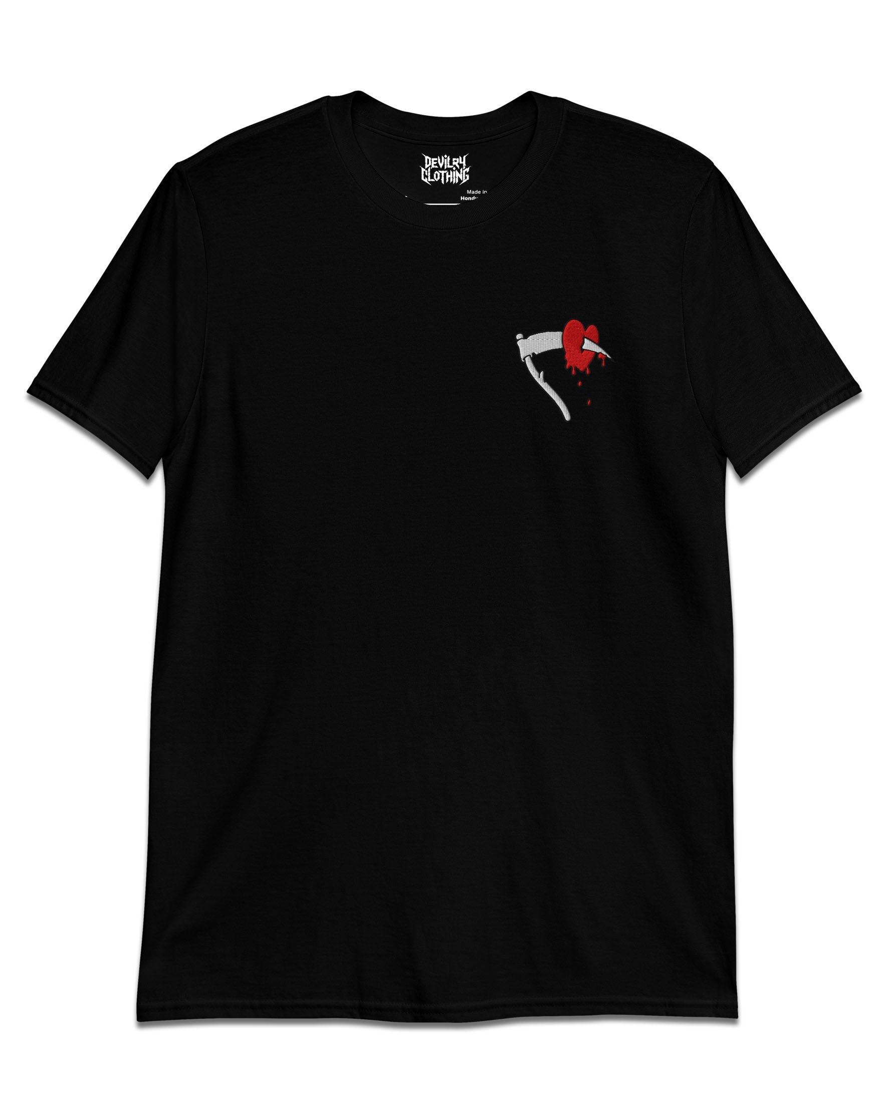 Scythed Heart Embroidered T-Shirt