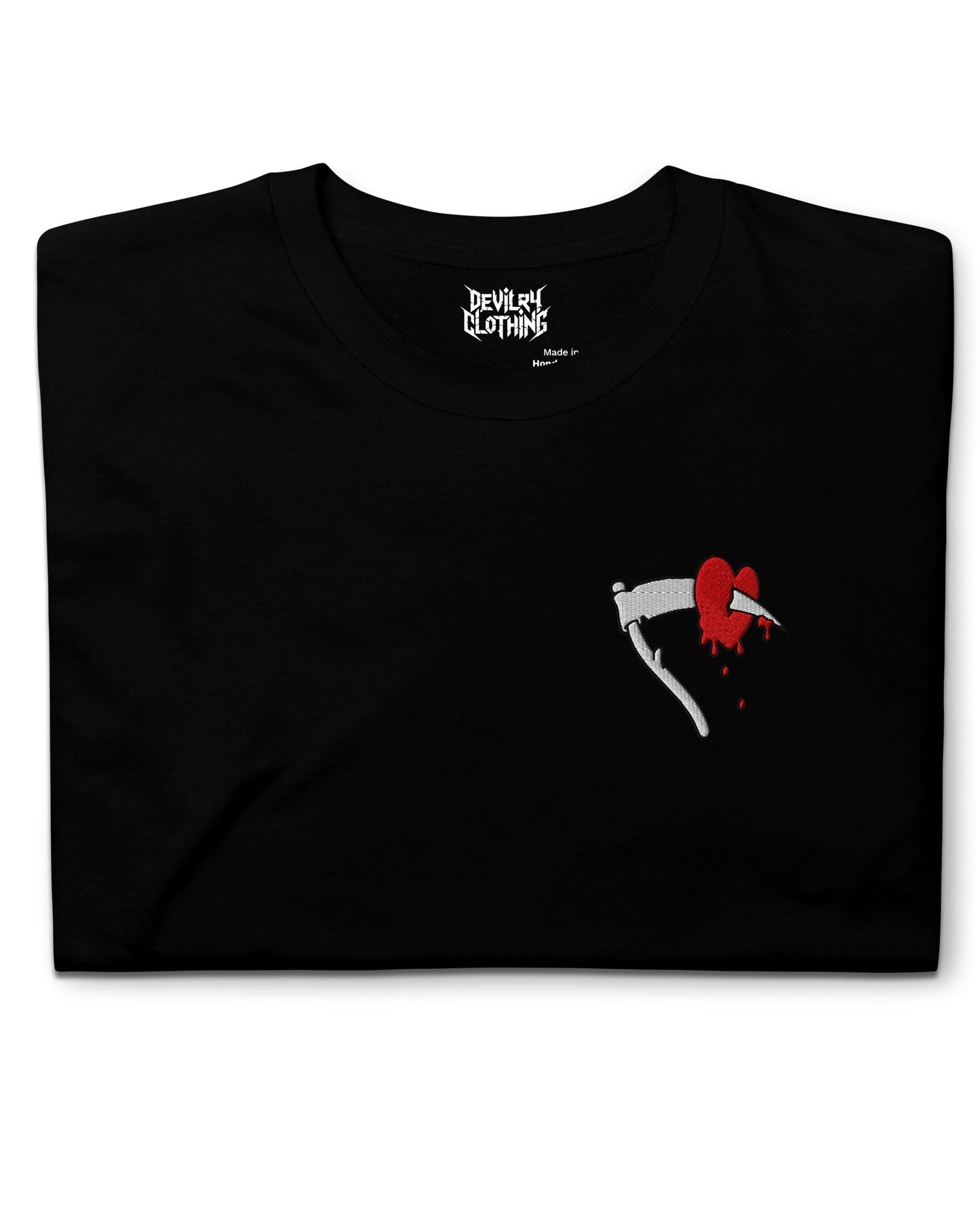 Scythed Heart Embroidered T-Shirt