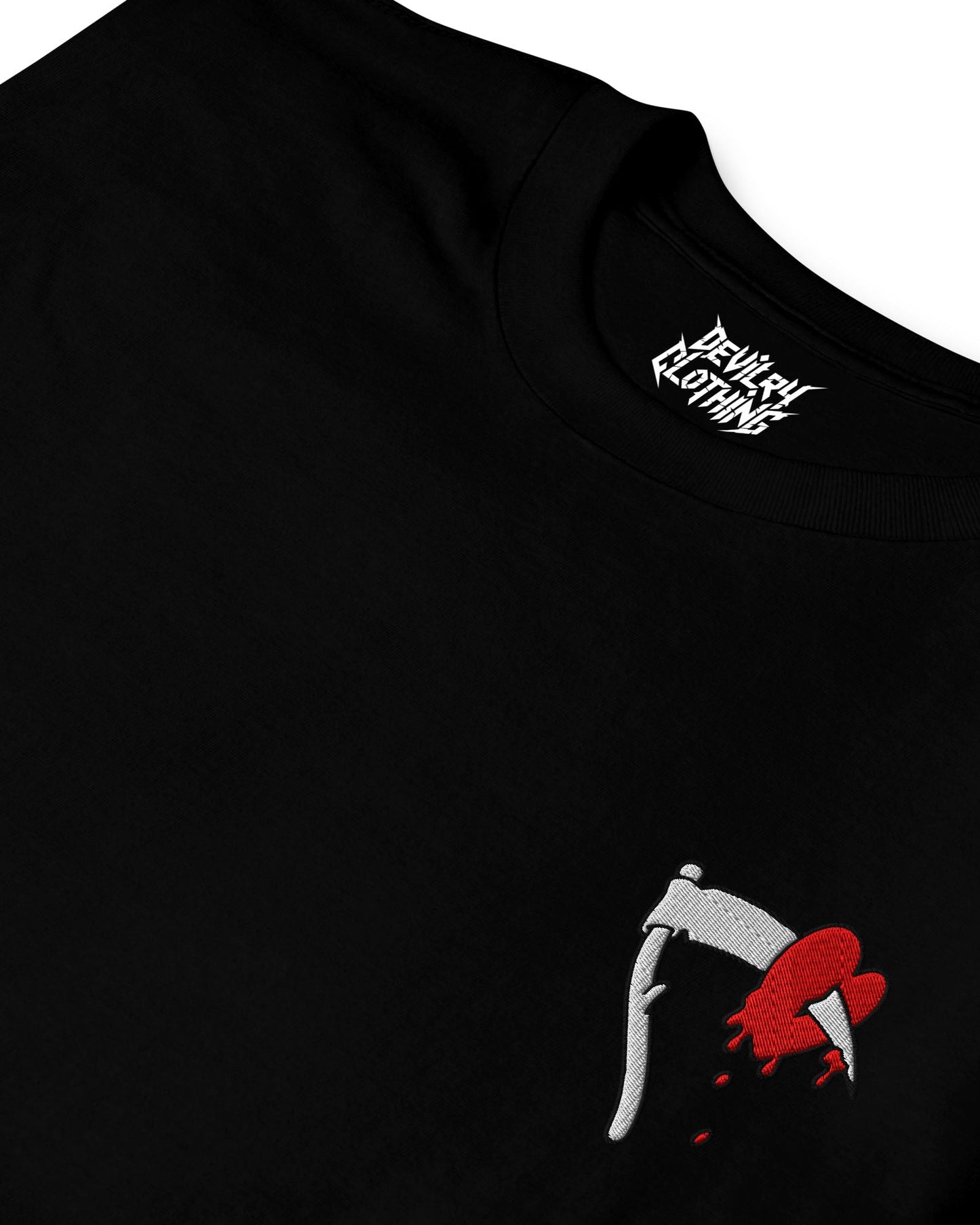 Scythed Heart Embroidered T-Shirt