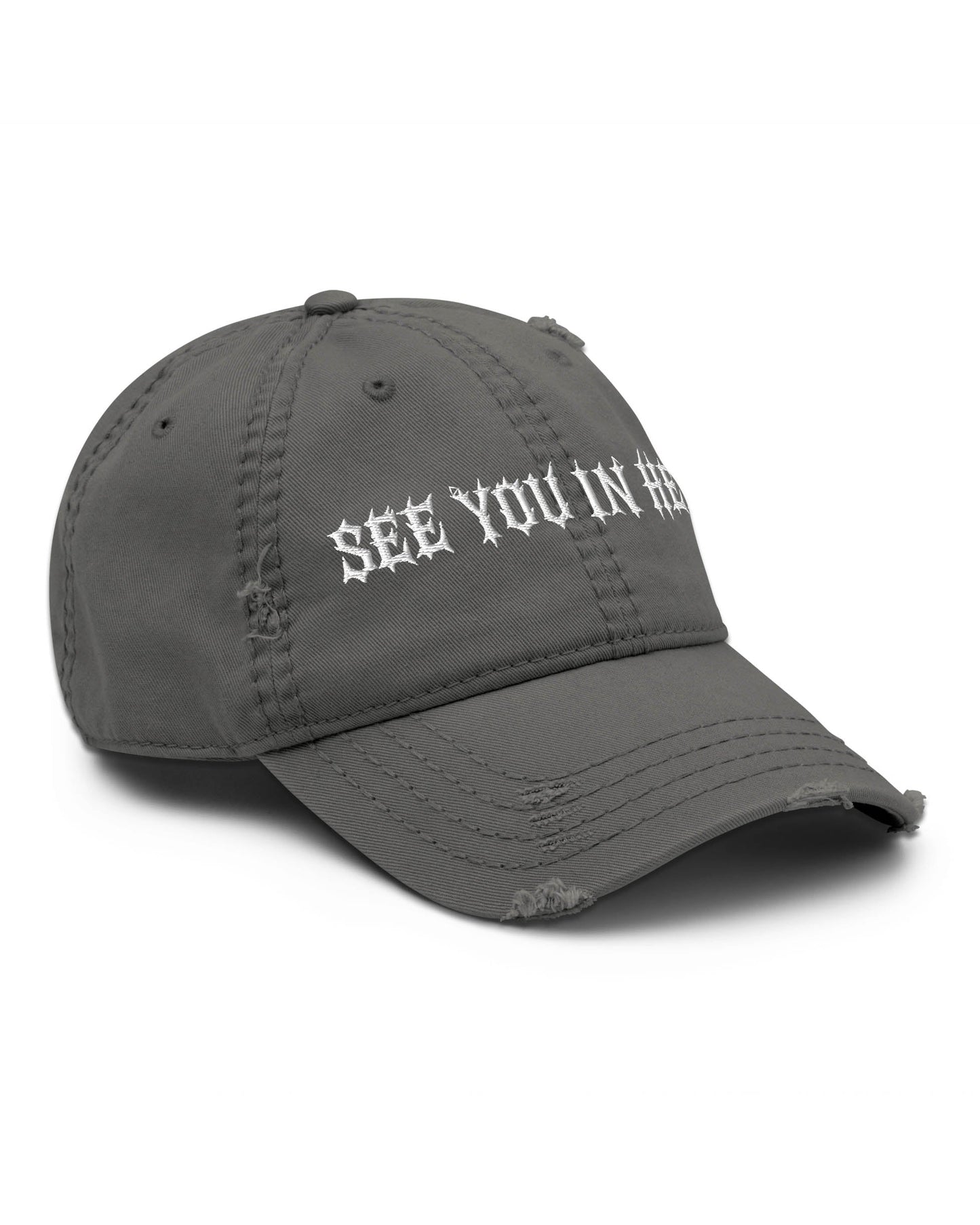 SEE YOU IN HELL Distressed Dad Hat