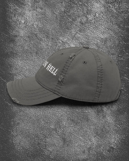 SEE YOU IN HELL Distressed Dad Hat