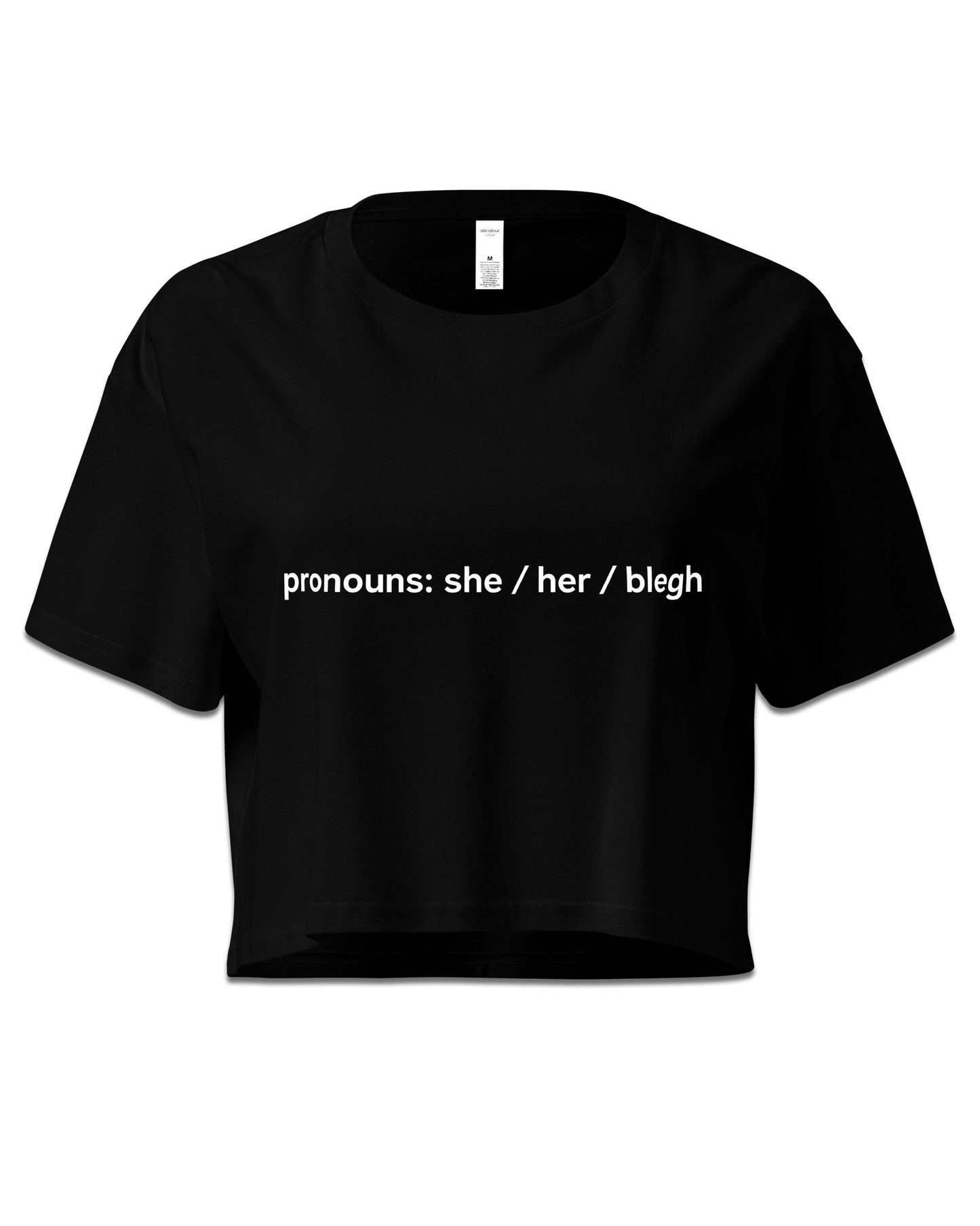 she / her / blegh Crop Top