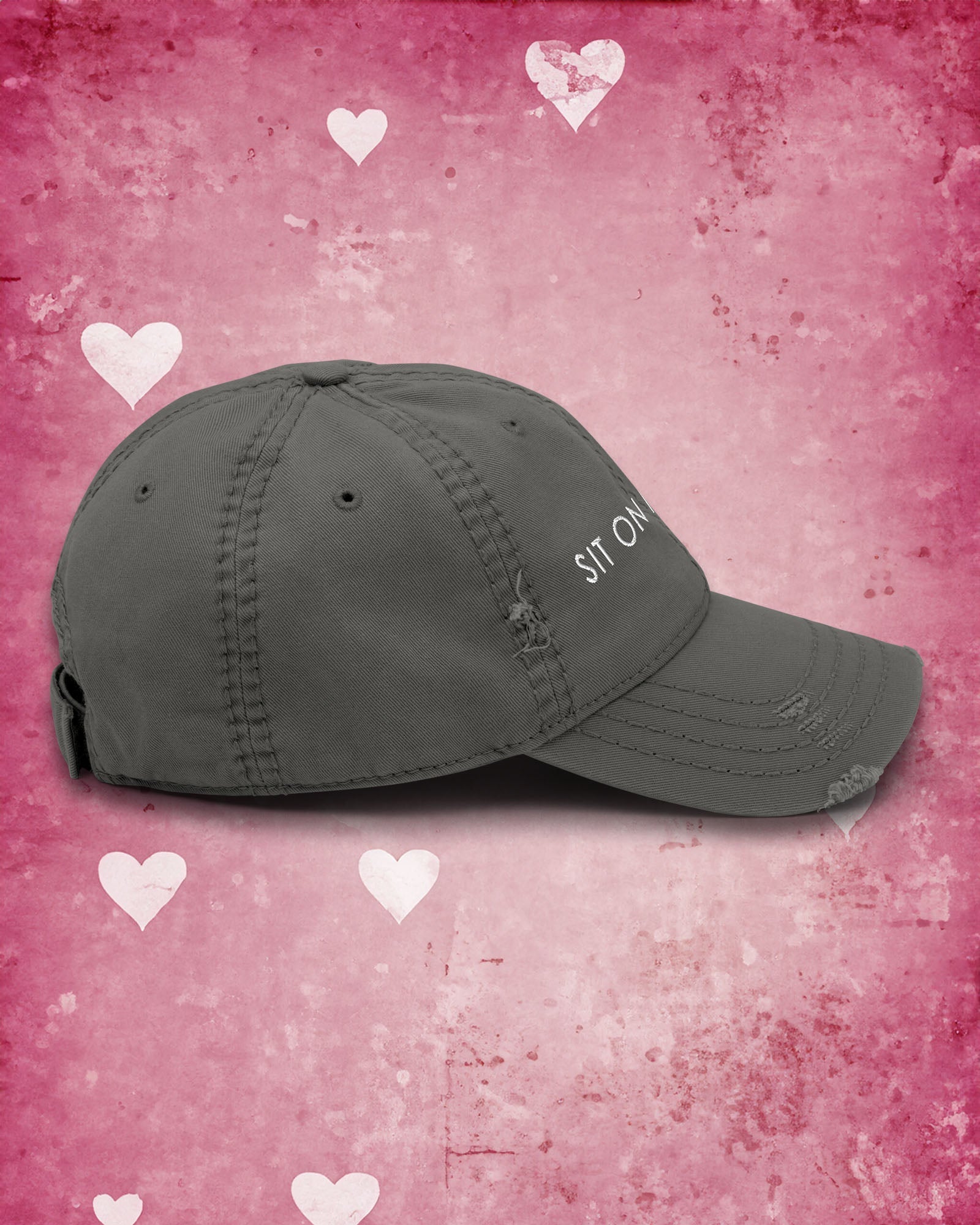 Sit On My Face Distressed Dad Hat