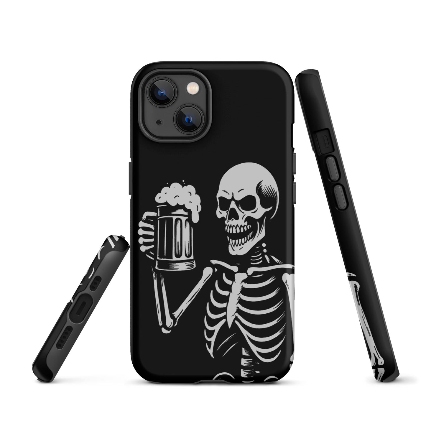 Skeleton Drinking Beer Phone Case for iPhone®