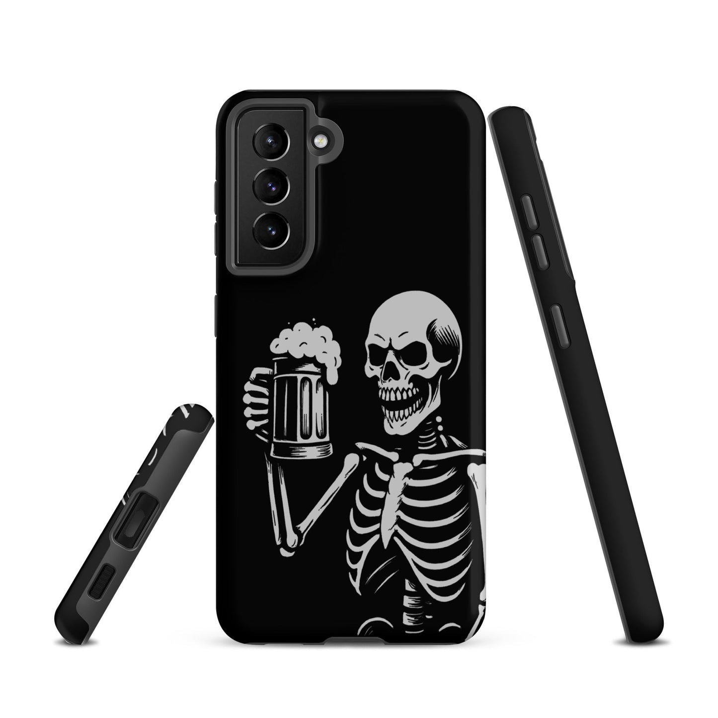 Skeleton Drinking Beer Phone Case for Samsung