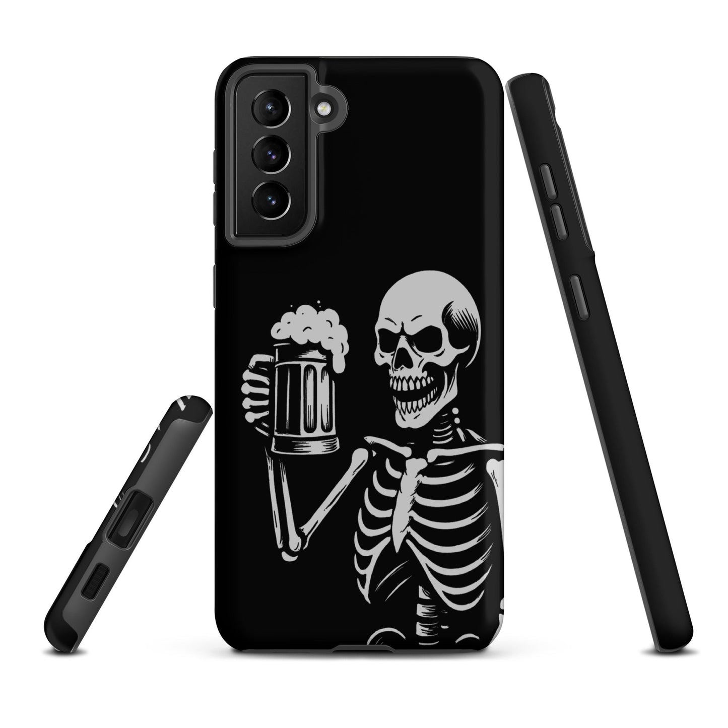 Skeleton Drinking Beer Phone Case for Samsung