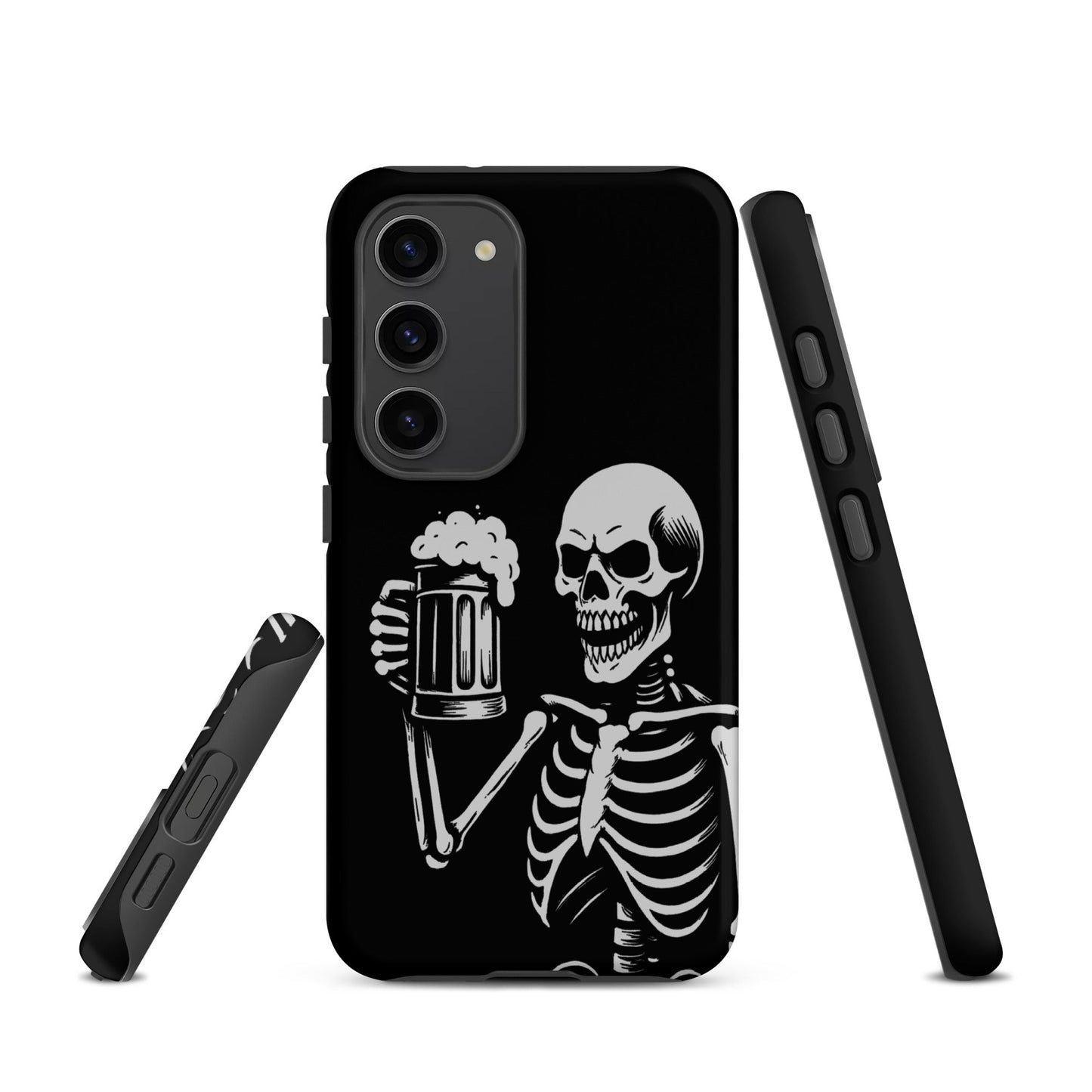 Skeleton Drinking Beer Phone Case for Samsung