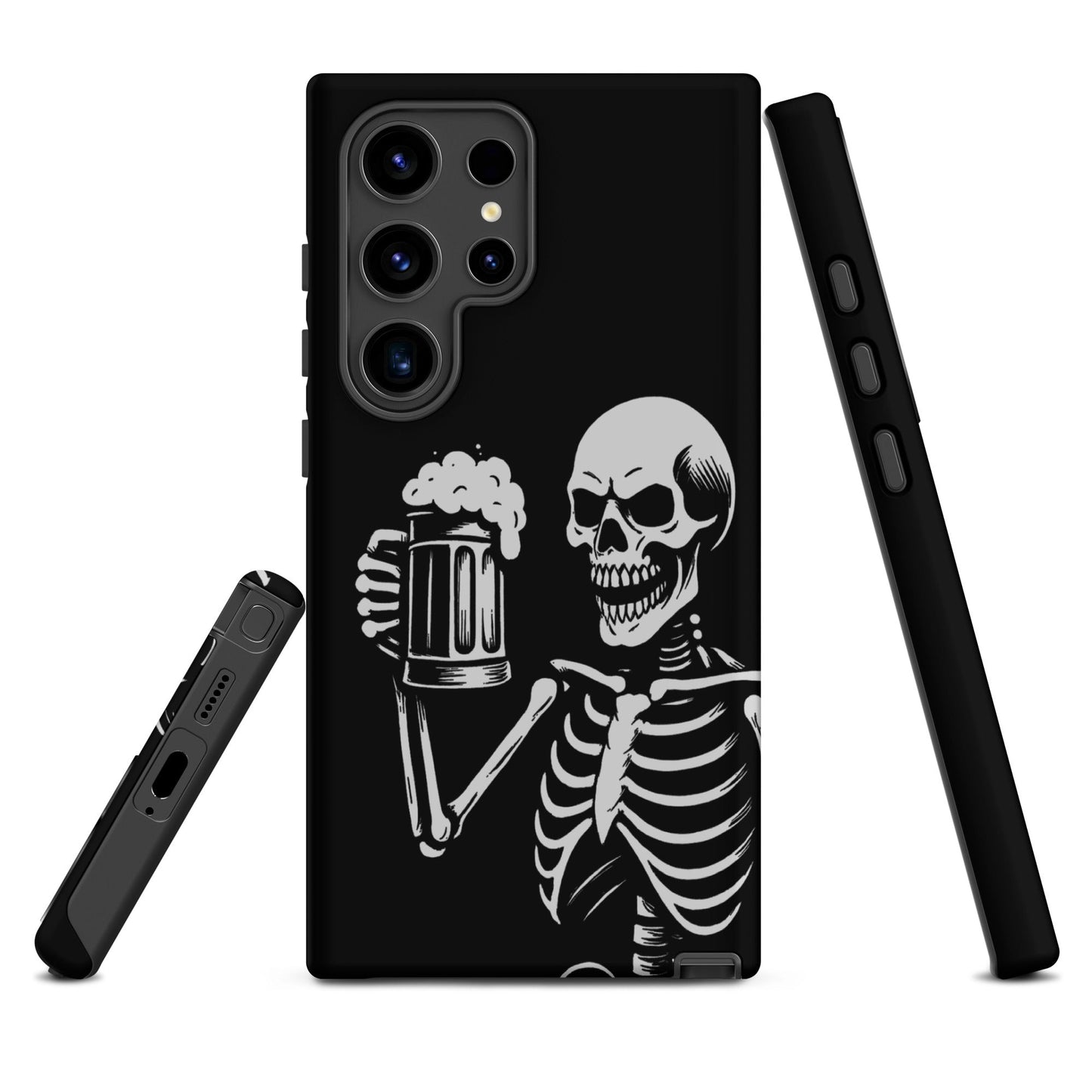 Skeleton Drinking Beer Phone Case for Samsung