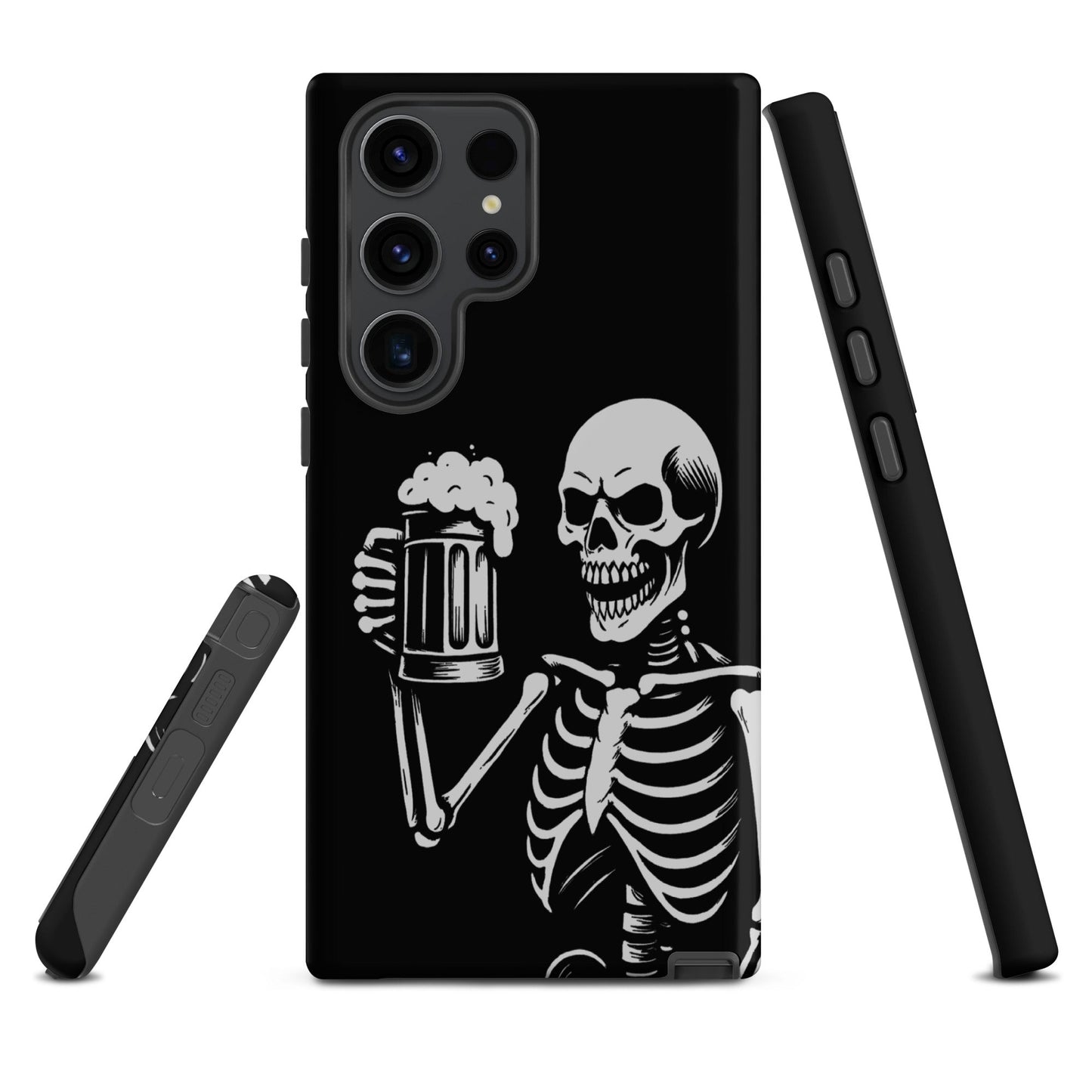 Skeleton Drinking Beer Phone Case for Samsung
