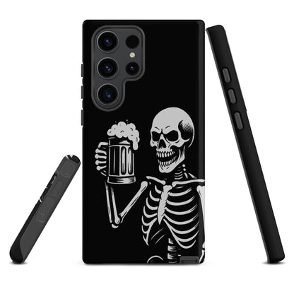 Skeleton Drinking Beer Phone Case for Samsung