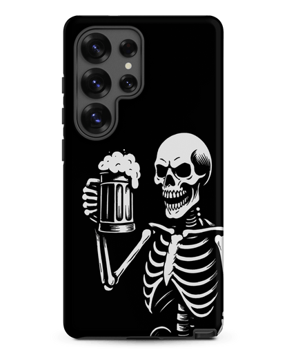 Skeleton Drinking Beer Phone Case for Samsung
