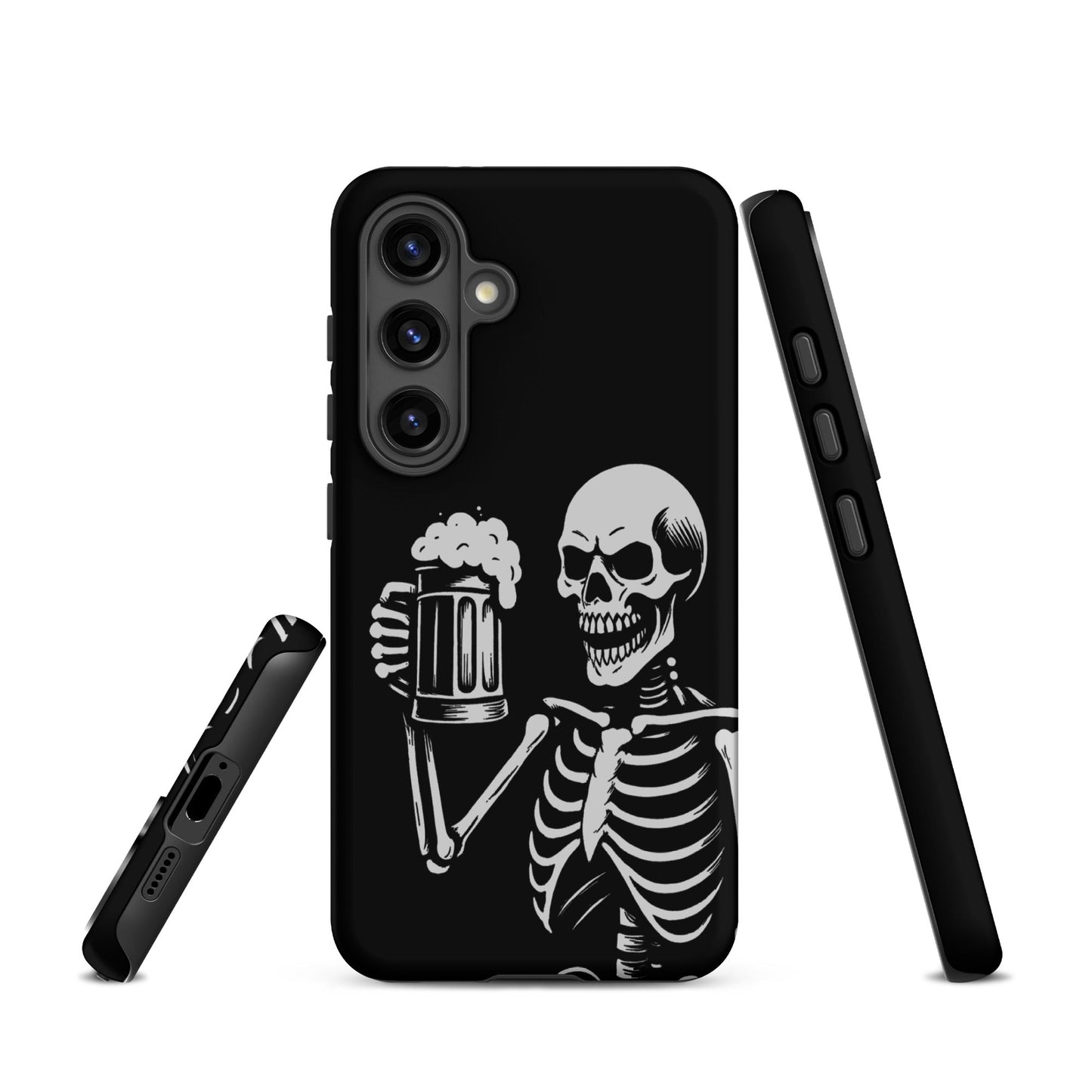 Skeleton Drinking Beer Phone Case for Samsung