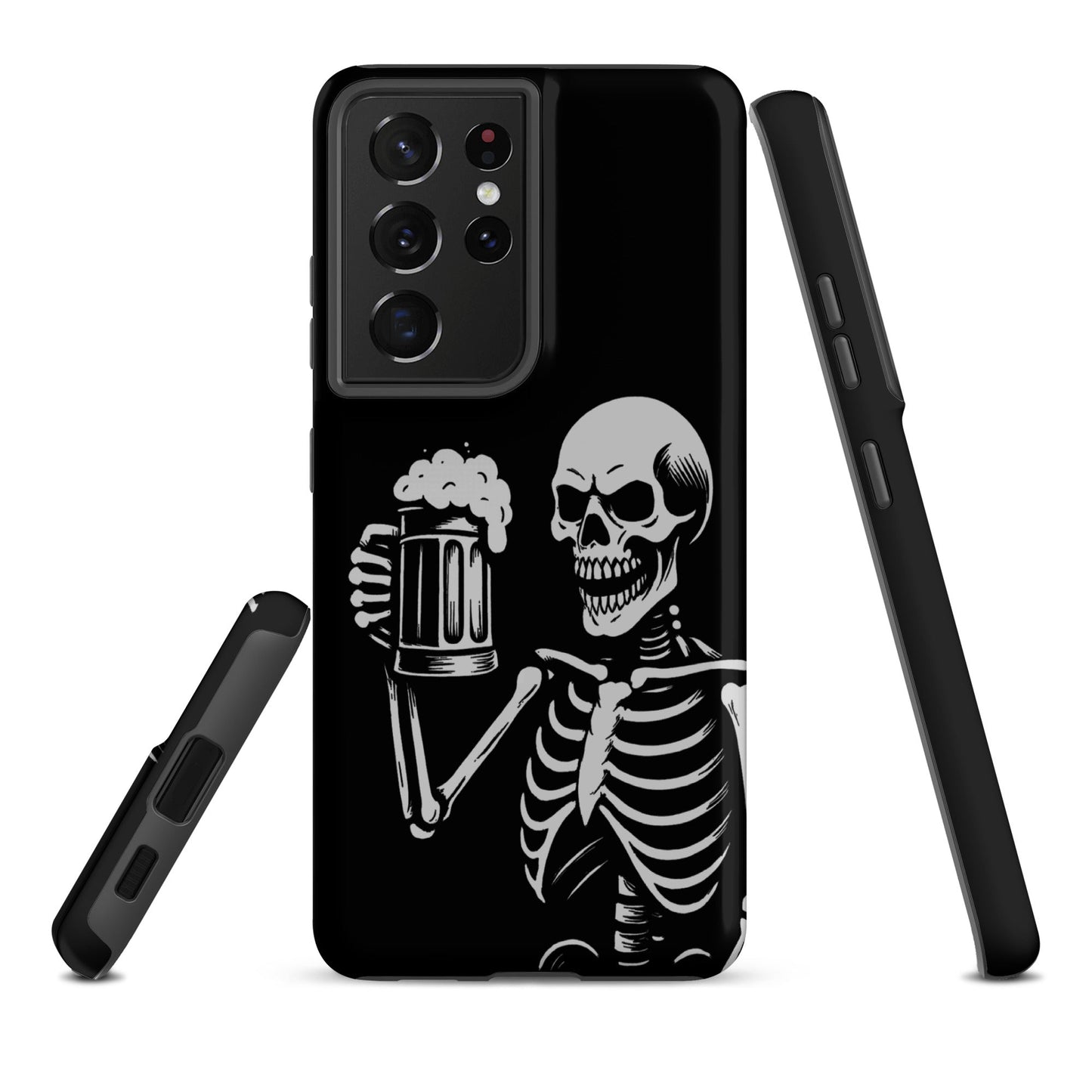 Skeleton Drinking Beer Phone Case for Samsung